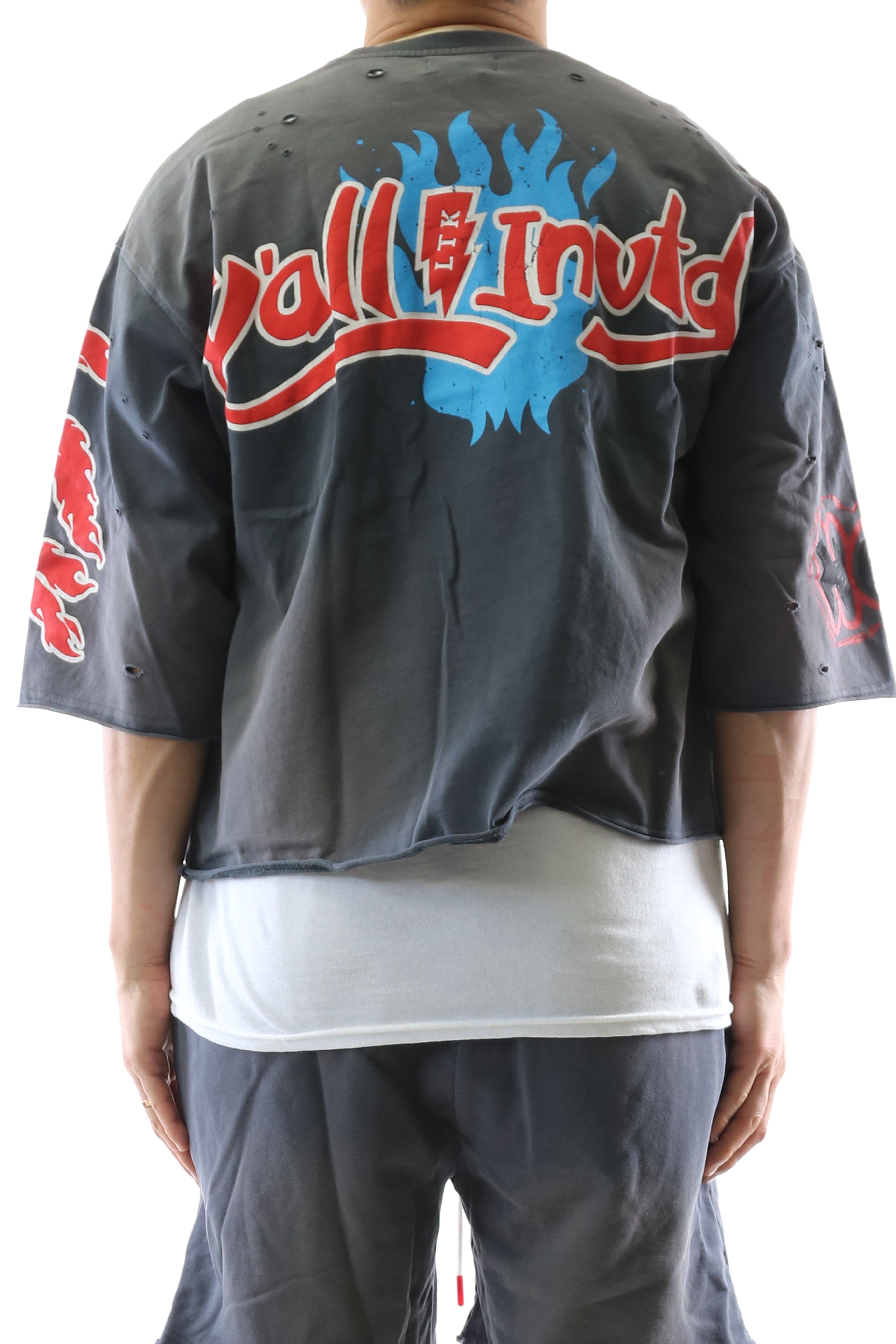 PORTER S/N Jersey 3/4 Sleeve Crop Top Tee