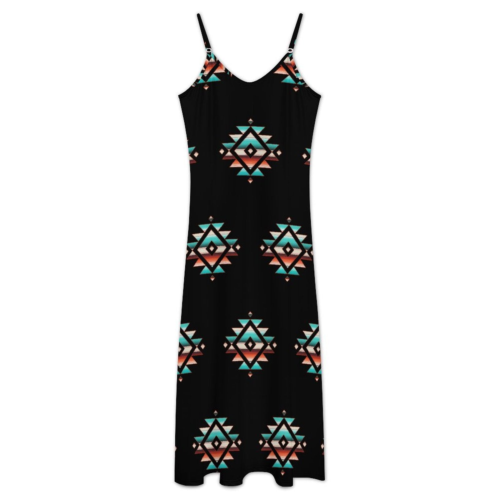 Southwestern Aztec Western Maxi Dress