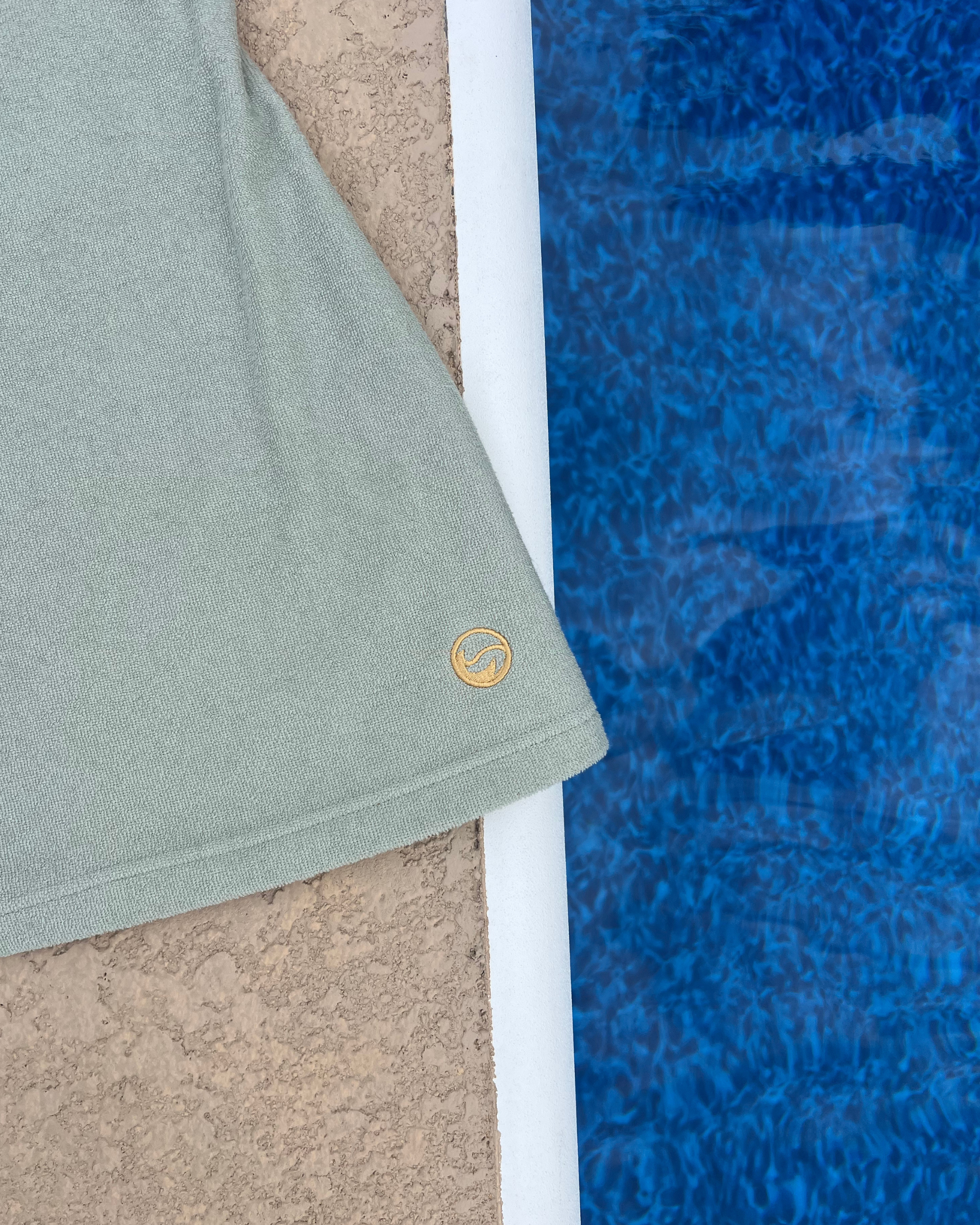 Sage Terry Cloth Polo Dress