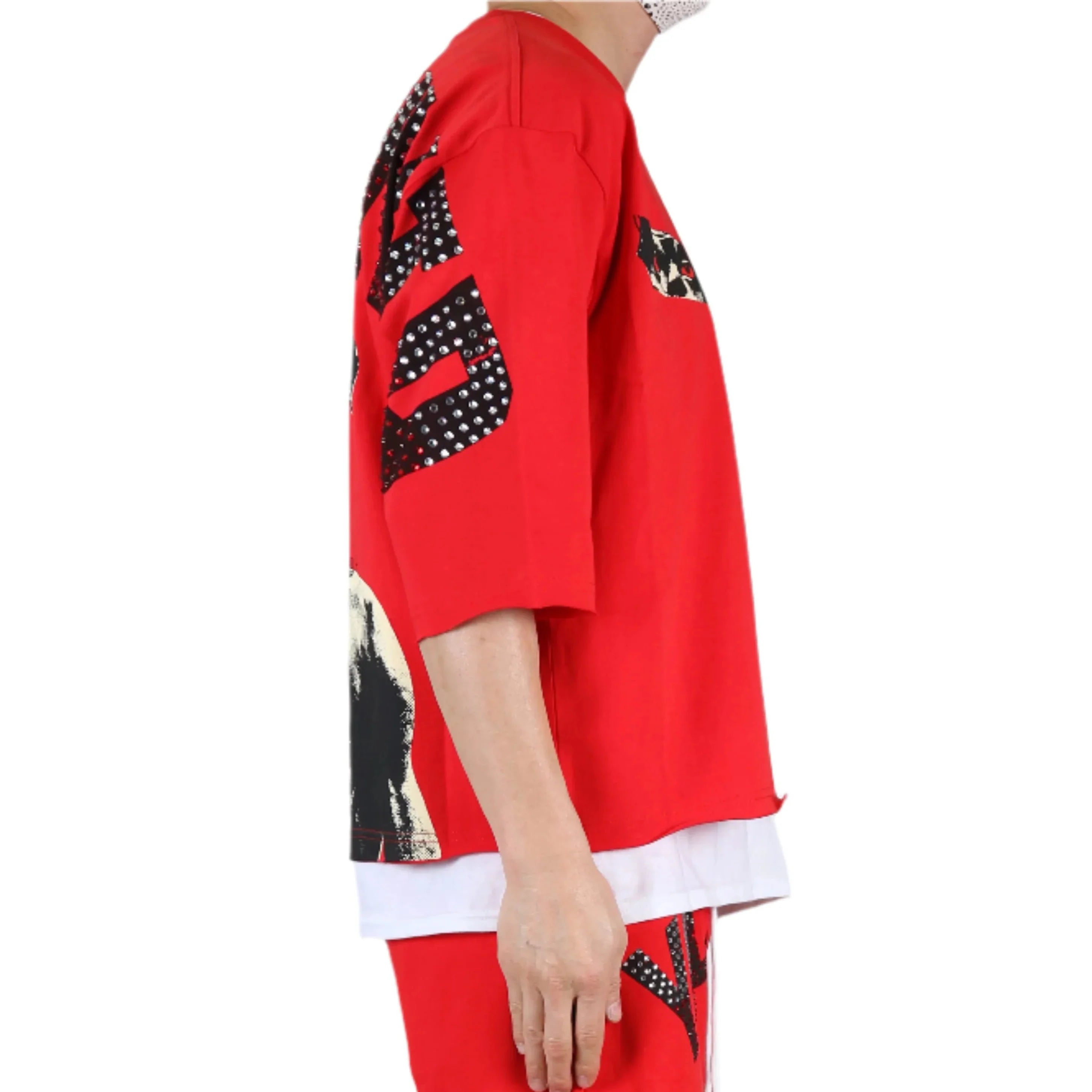 ASEN SN/ Jersey 3/4 Sleeve Crop Top Tee