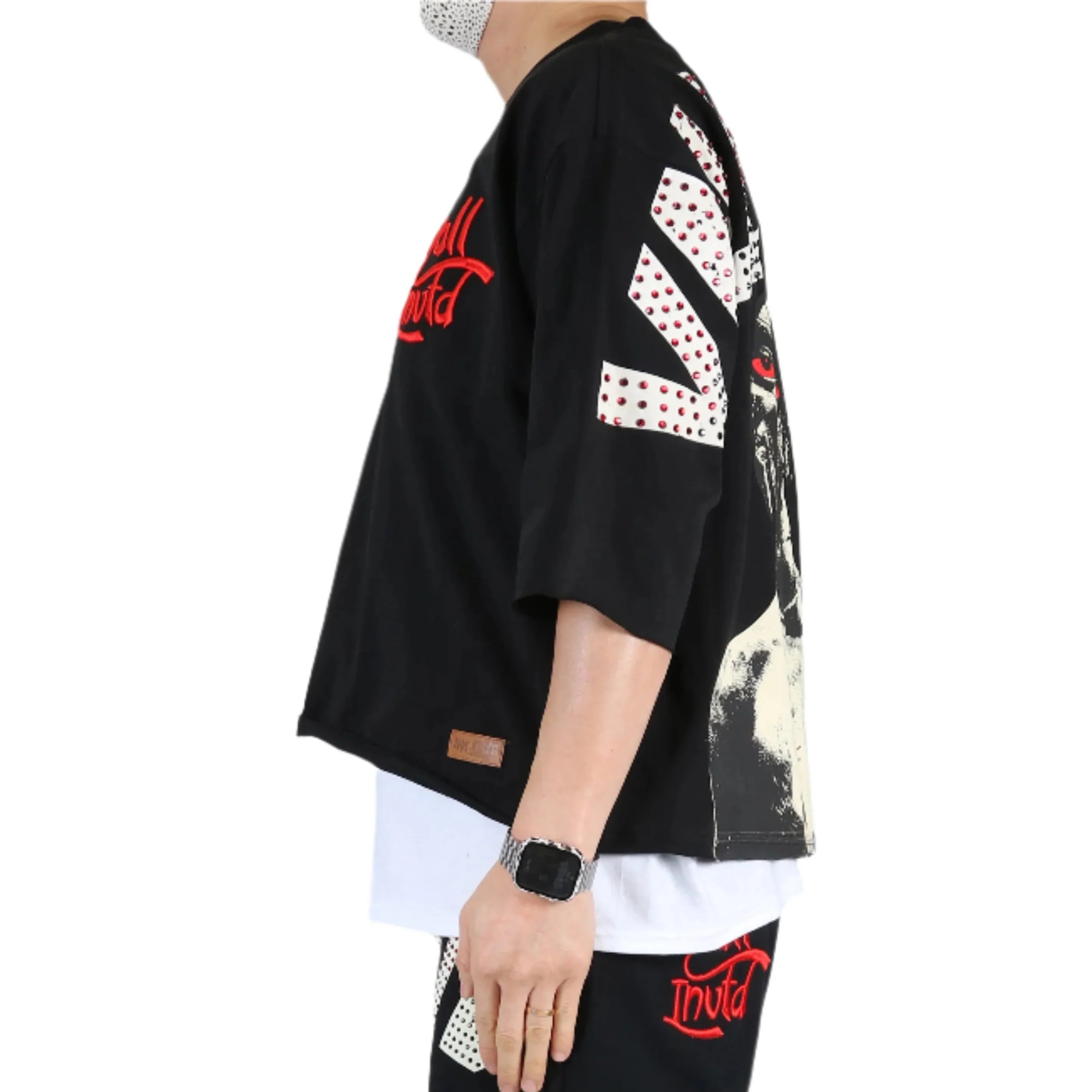 MIESHA SN/ Jersey 3/4 Sleeve Crop Top Tee