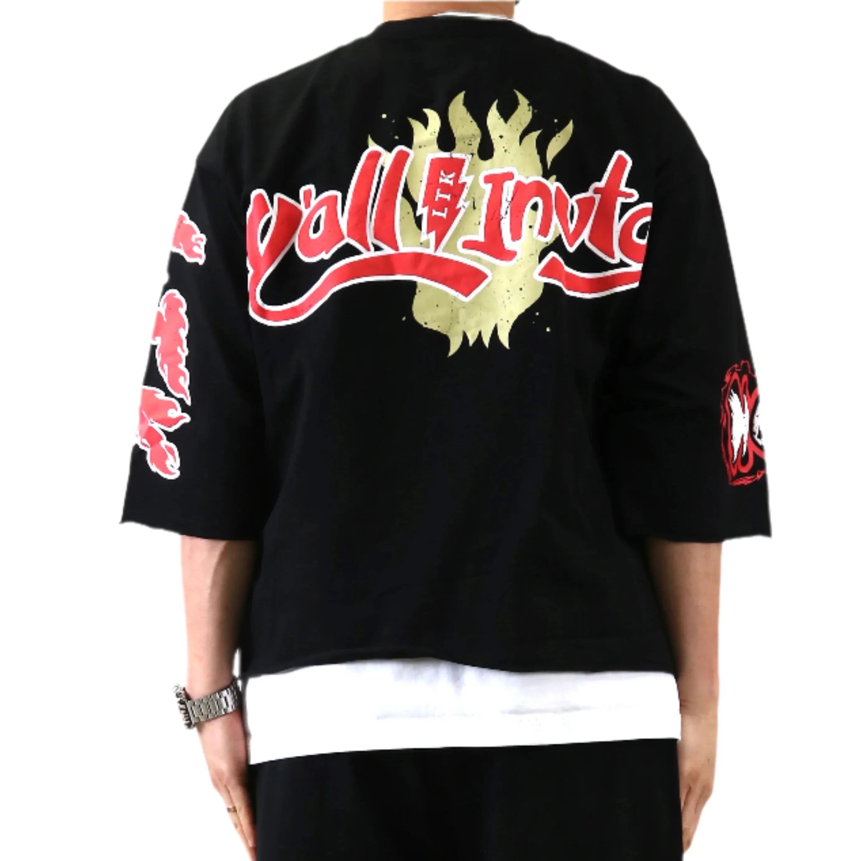 TROY SN/ Jersey 3/4 Sleeve Crop Top Tee