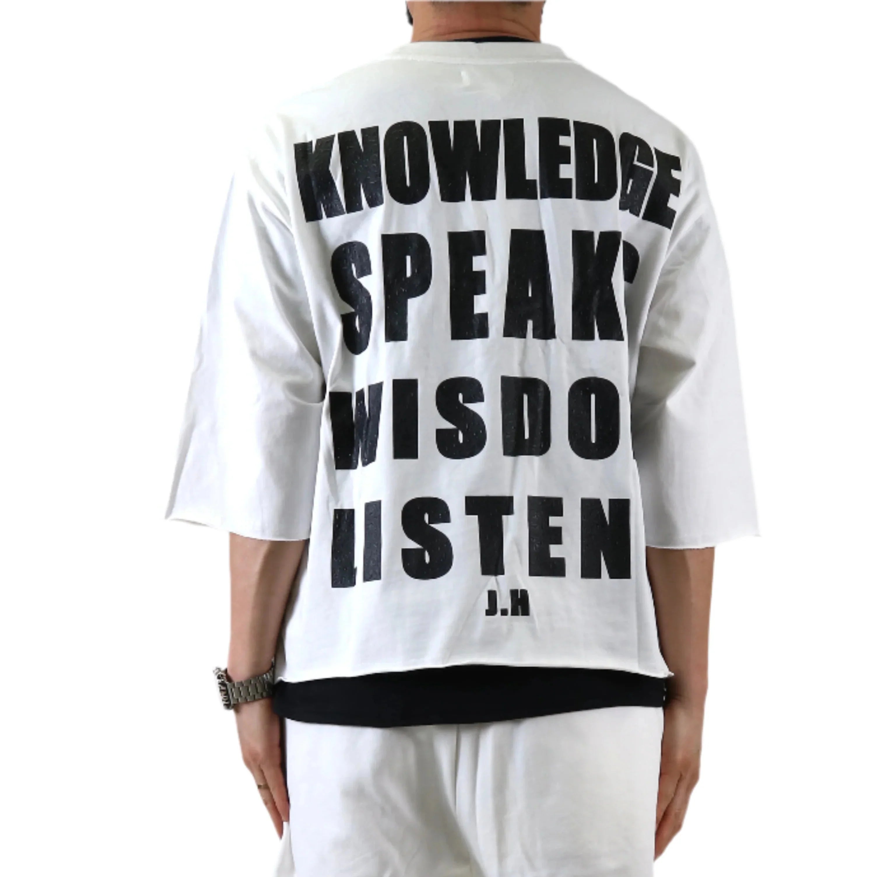 MORGAN SN/ Jersey 3/4 Sleeve Crop Top Tee