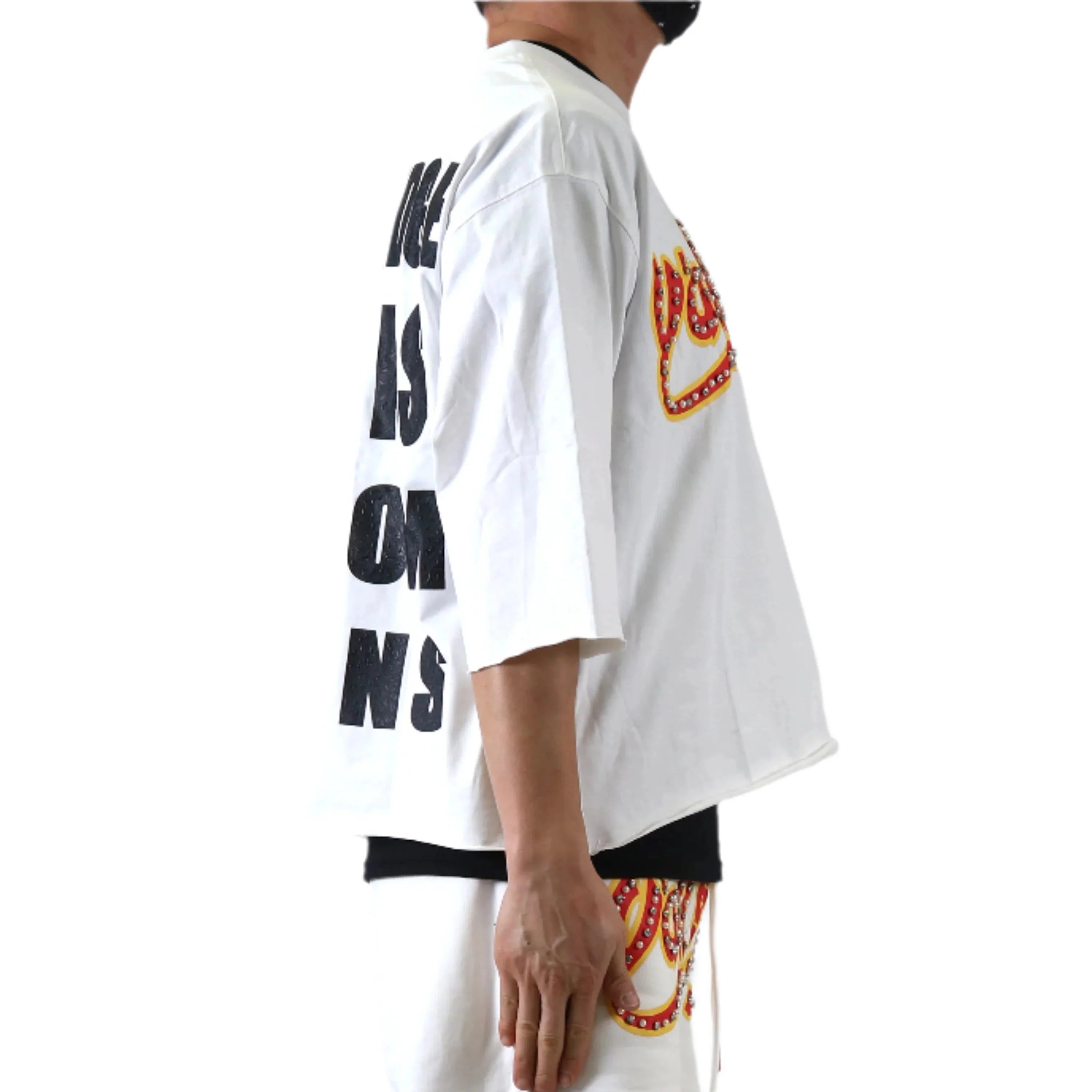 MORGAN SN/ Jersey 3/4 Sleeve Crop Top Tee