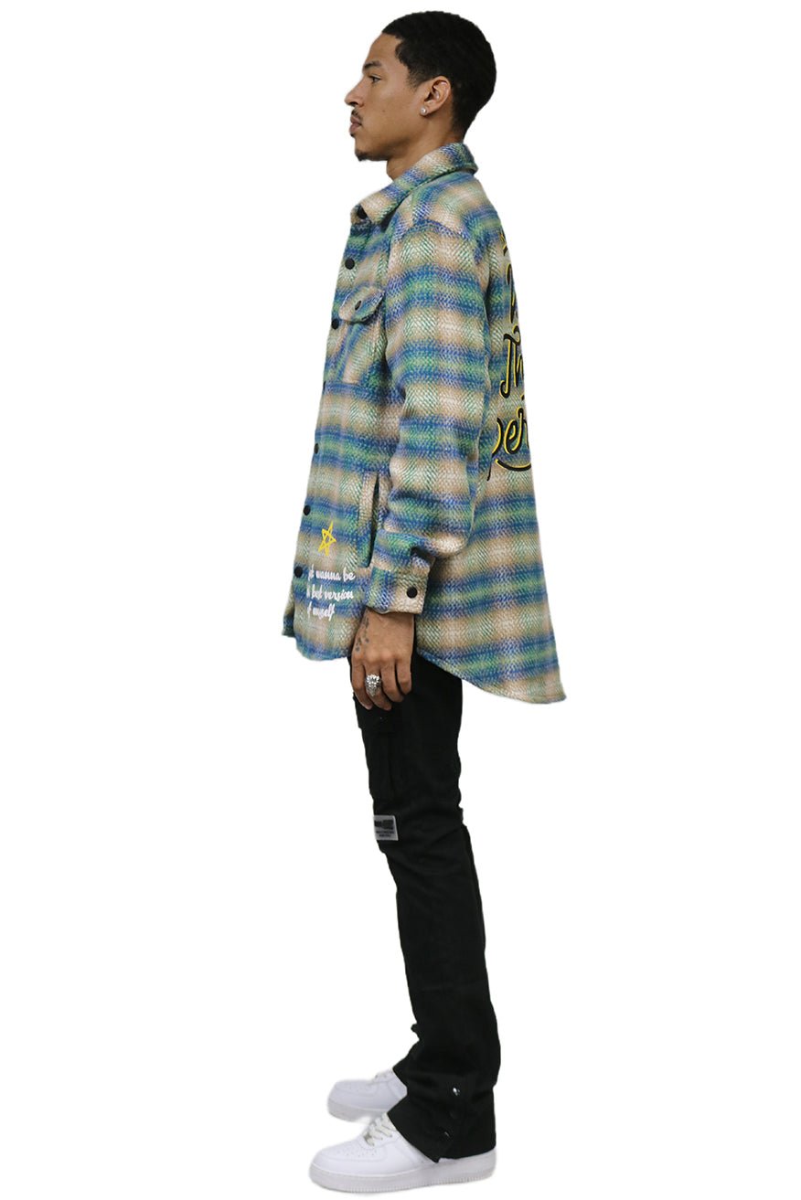 LAWN Men's Oversize Heavy Flannel Outer Shirket