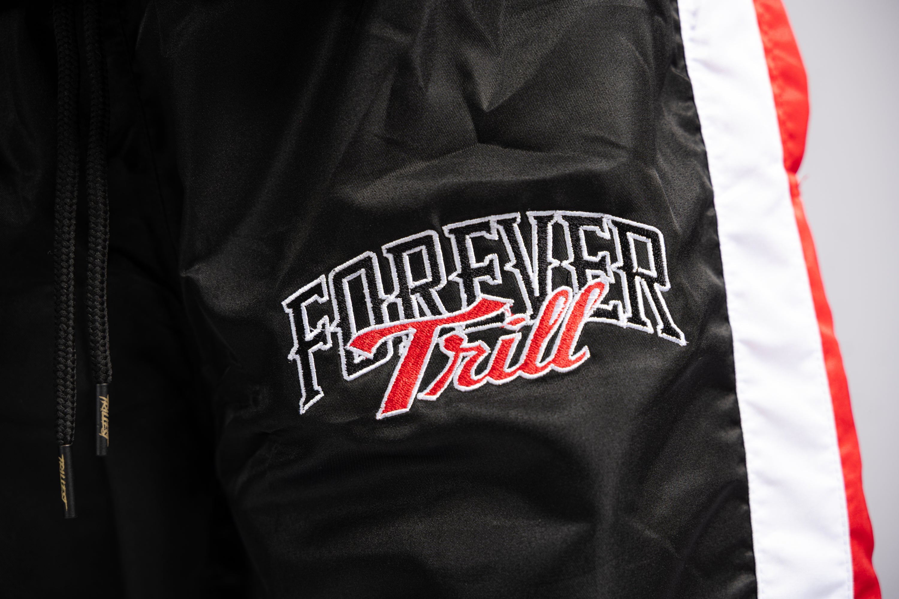 Forever Trill 3 Stripe Pants - Black/Red/White