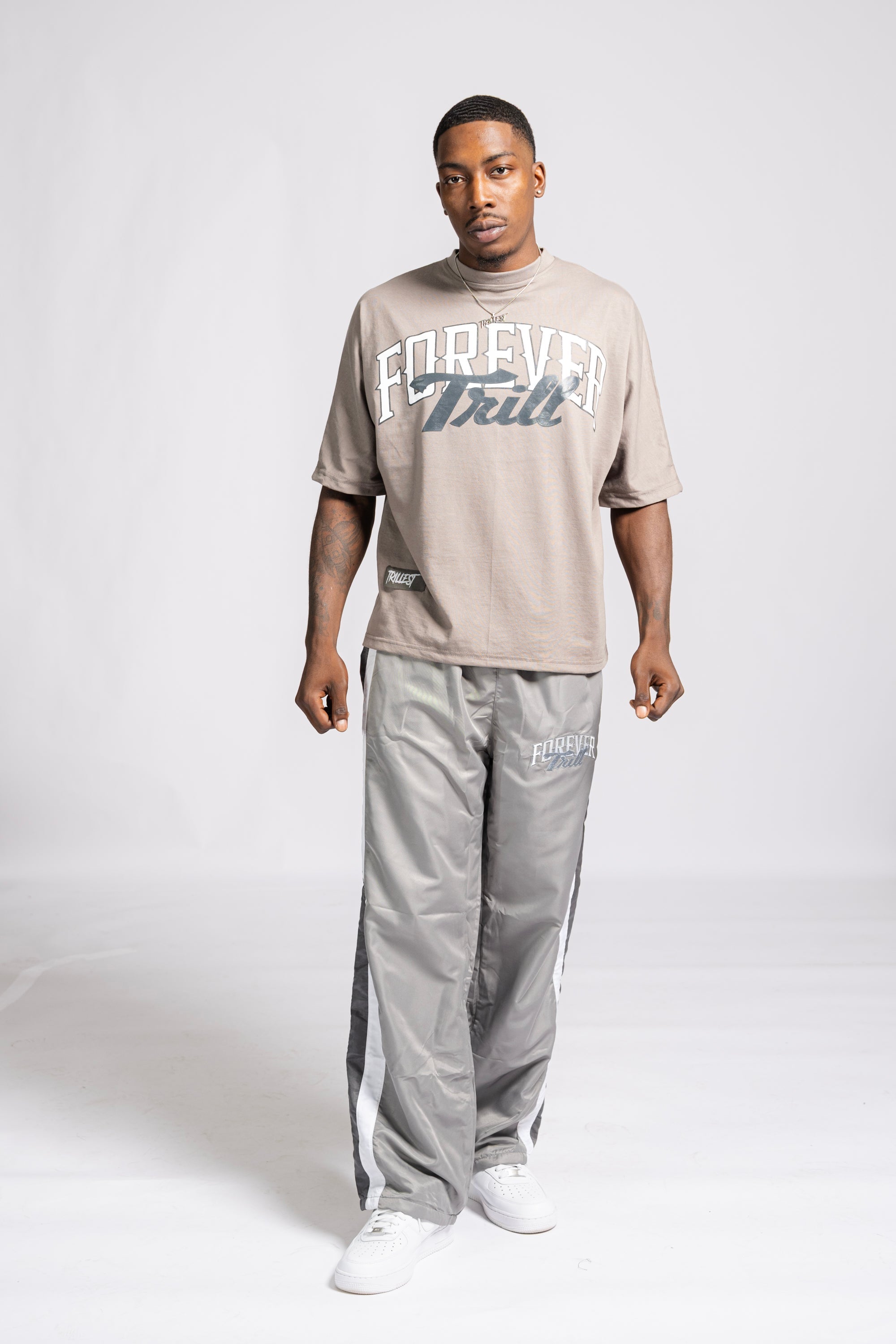 Forever Trill 3 Stripe Pants - Gray