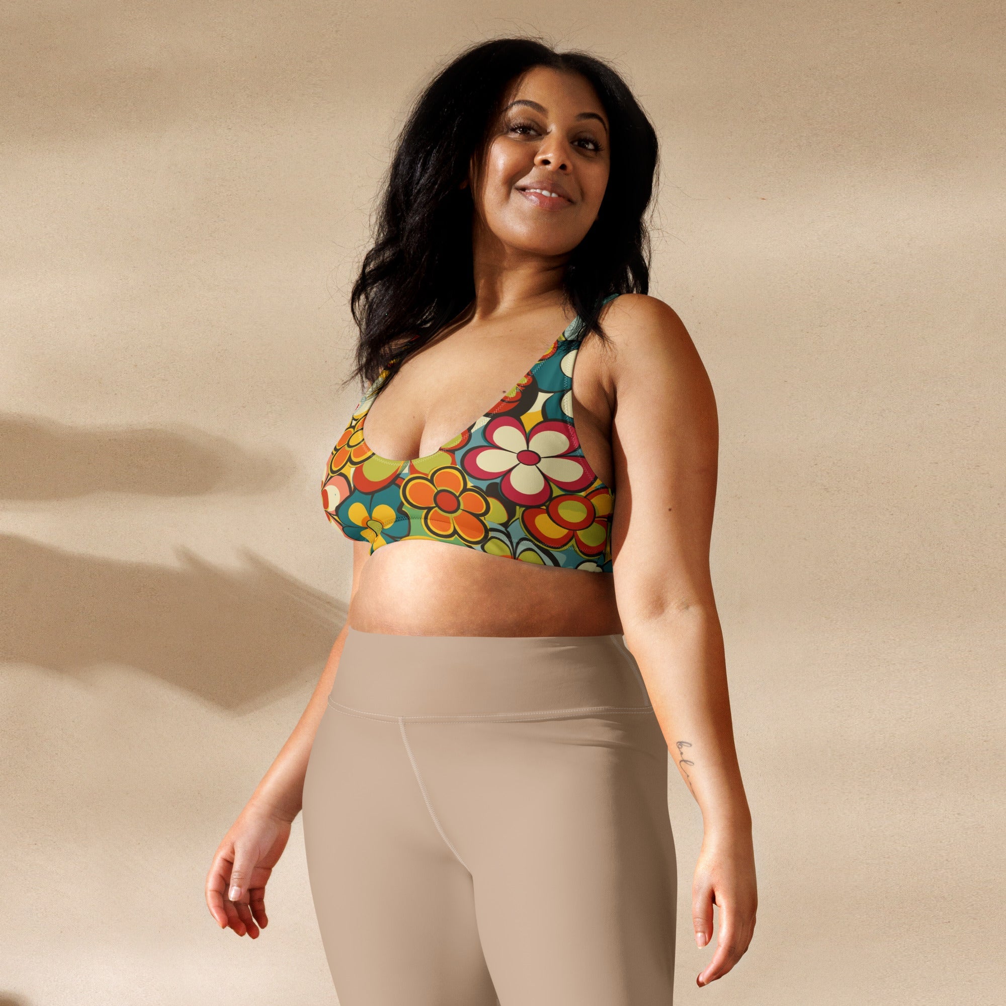 Yeehaw Woodstock Retro Floral Bikini Top