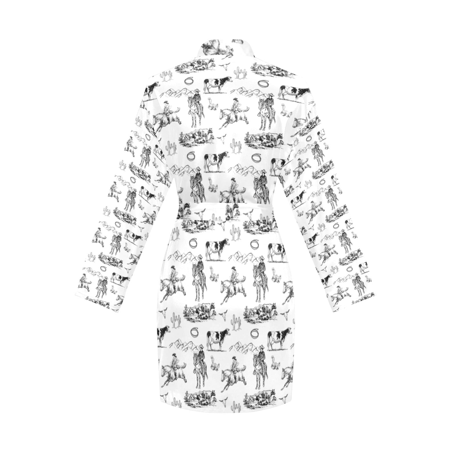 Ranch Life Women's Belted Satin Feel Dressing Lounge Robe