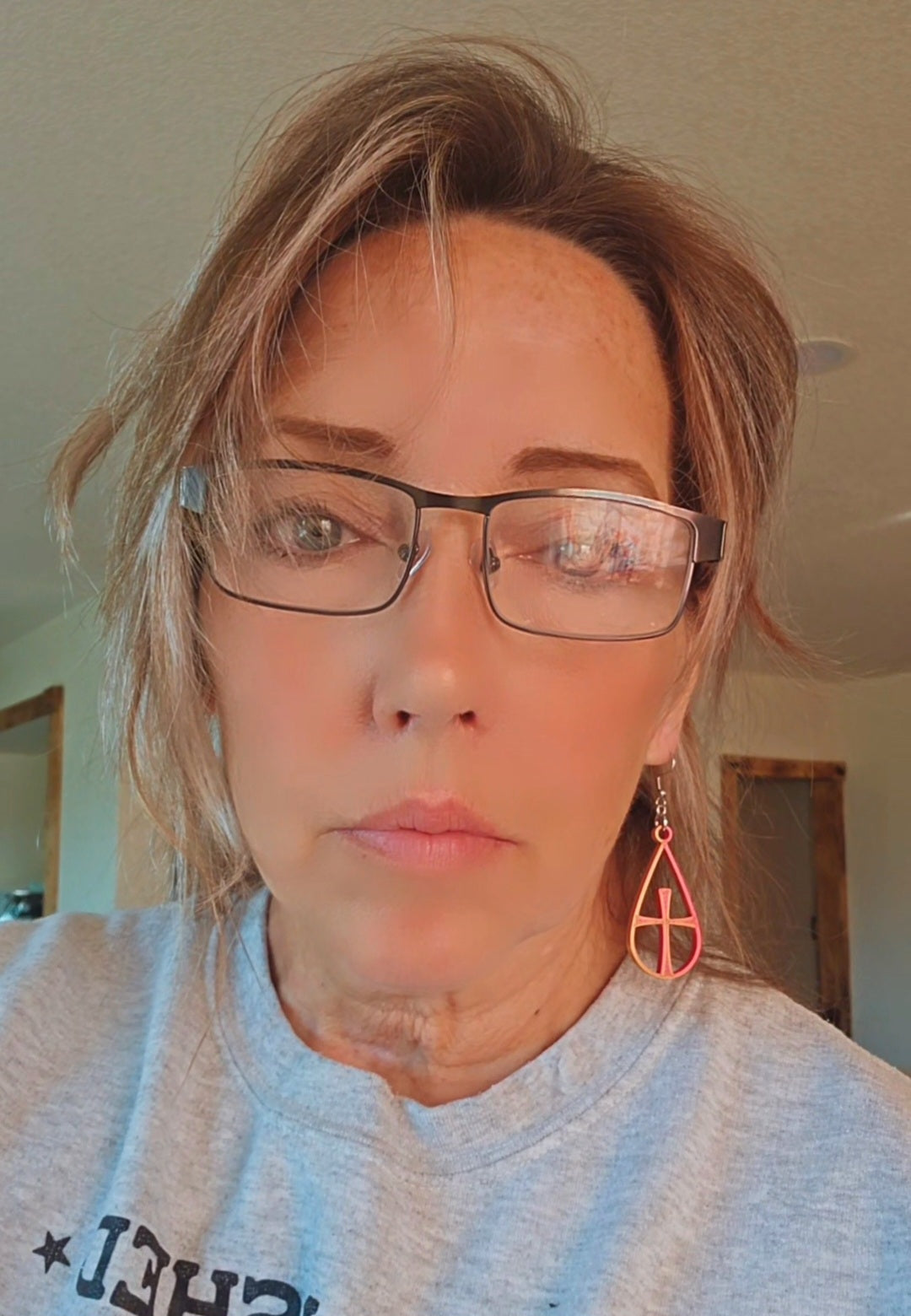 3D Print Christian Cross Faith Earrings Made in America