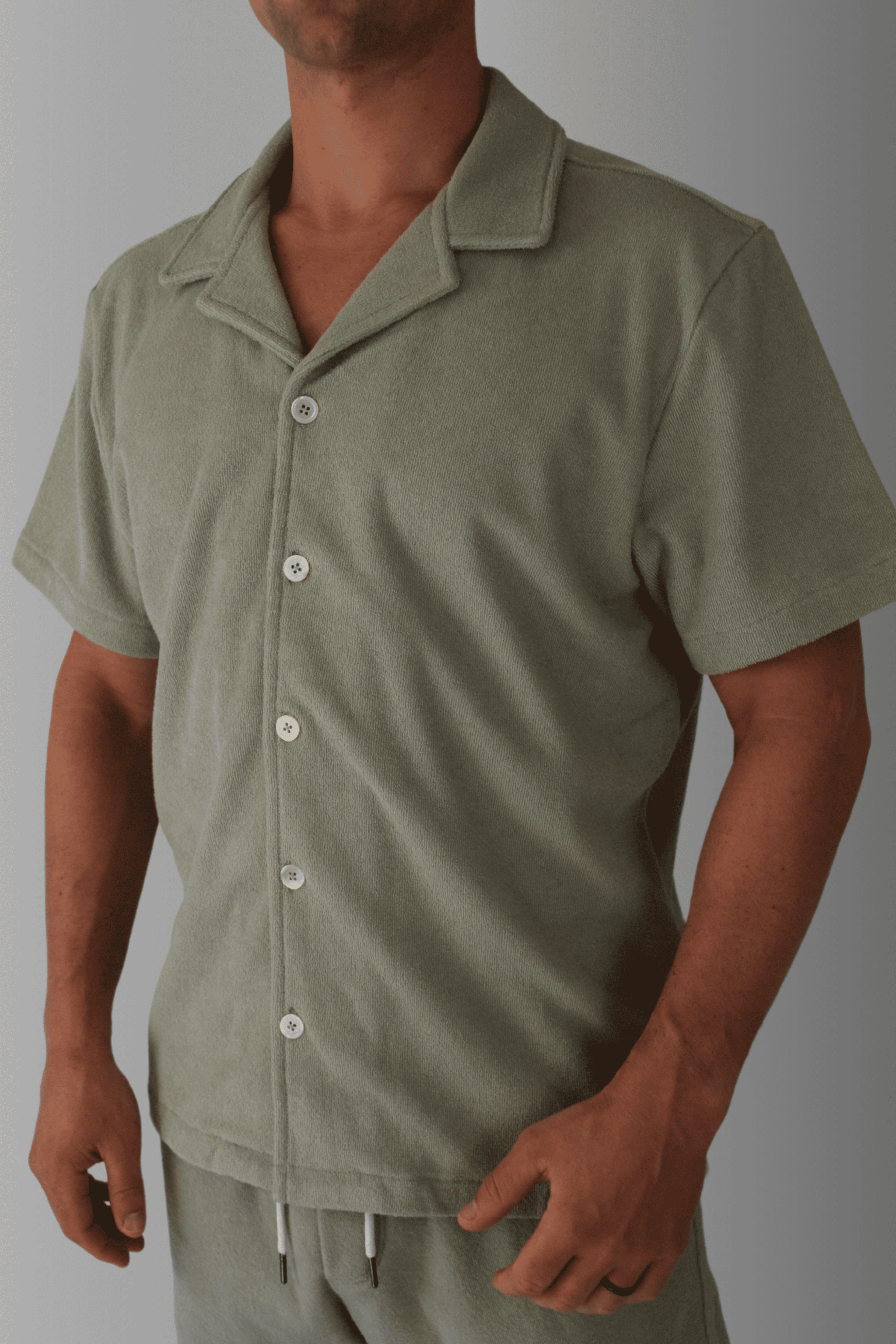 Sage Toweling Terry Cabana Shirt