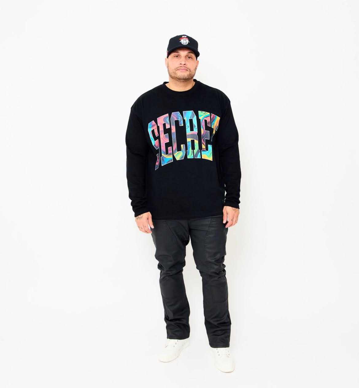 Multi Color - Long Sleeve Tee Black