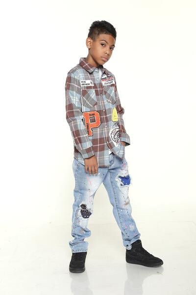 BANAN Kid's Premium Flannel Button Down Shirt
