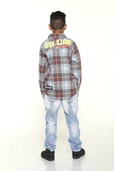 BANAN Kid's Premium Flannel Button Down Shirt