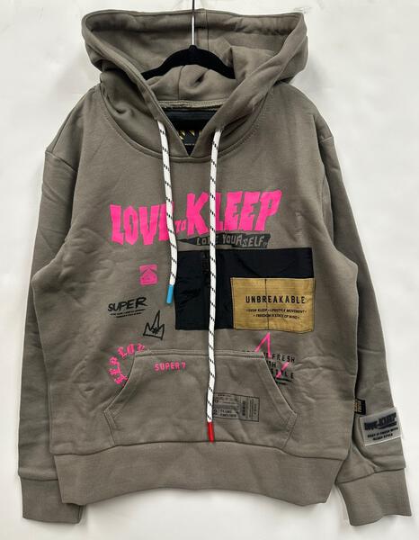Ash Grey Kid's Premium French Terry Fleece Hoodie