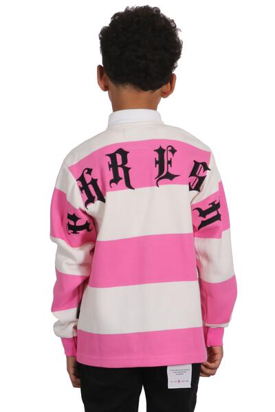 CREPE Kid's Long Sleeve Polo Shirt With Heavy Embroidery Works (PHRESH)