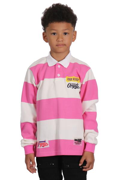 CREPE Kid's Long Sleeve Polo Shirt With Heavy Embroidery Works (PHRESH)