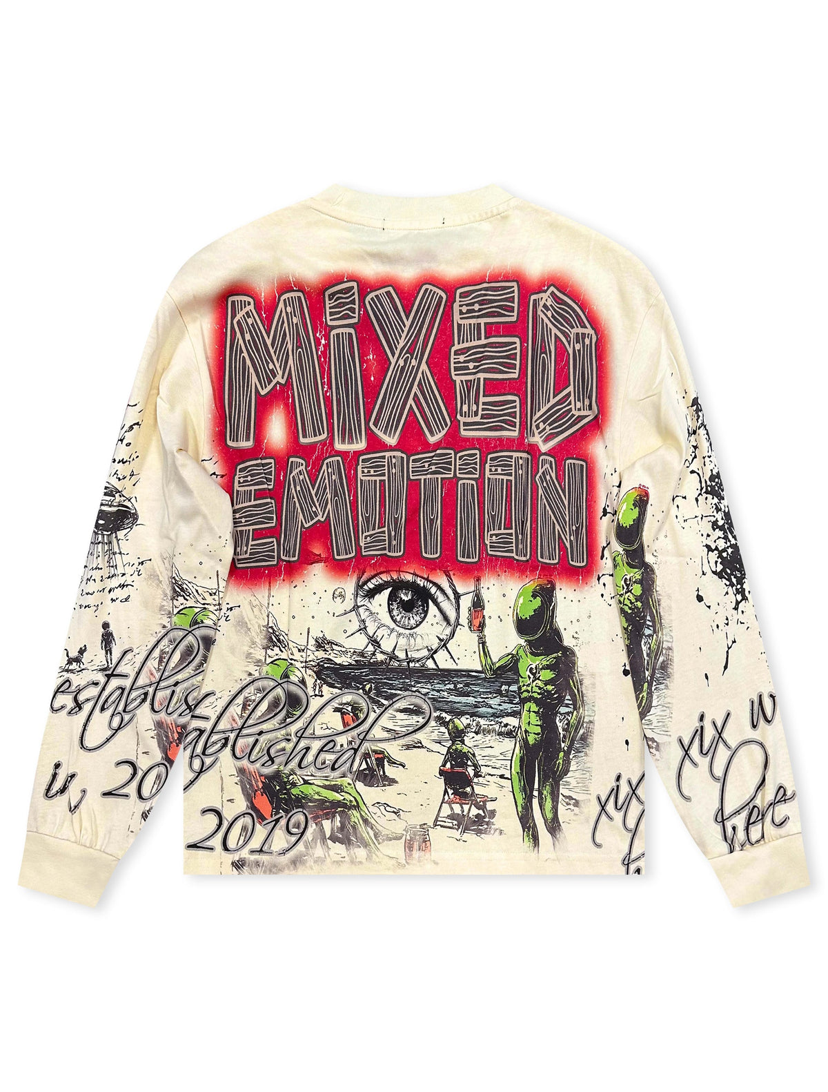 Mixed Emotion Art Club Cream Long Sleeve - Cream