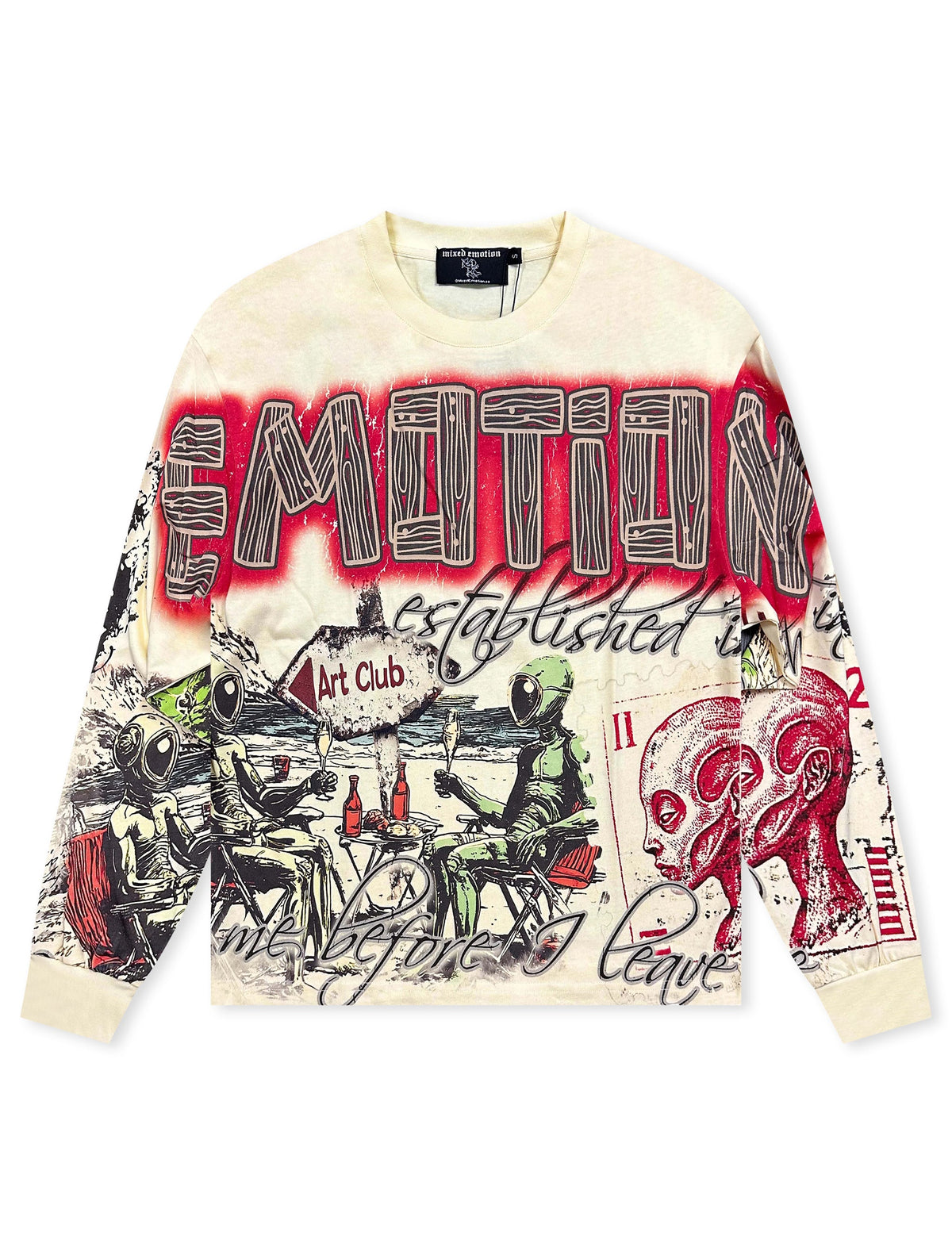 Mixed Emotion Art Club Cream Long Sleeve - Cream
