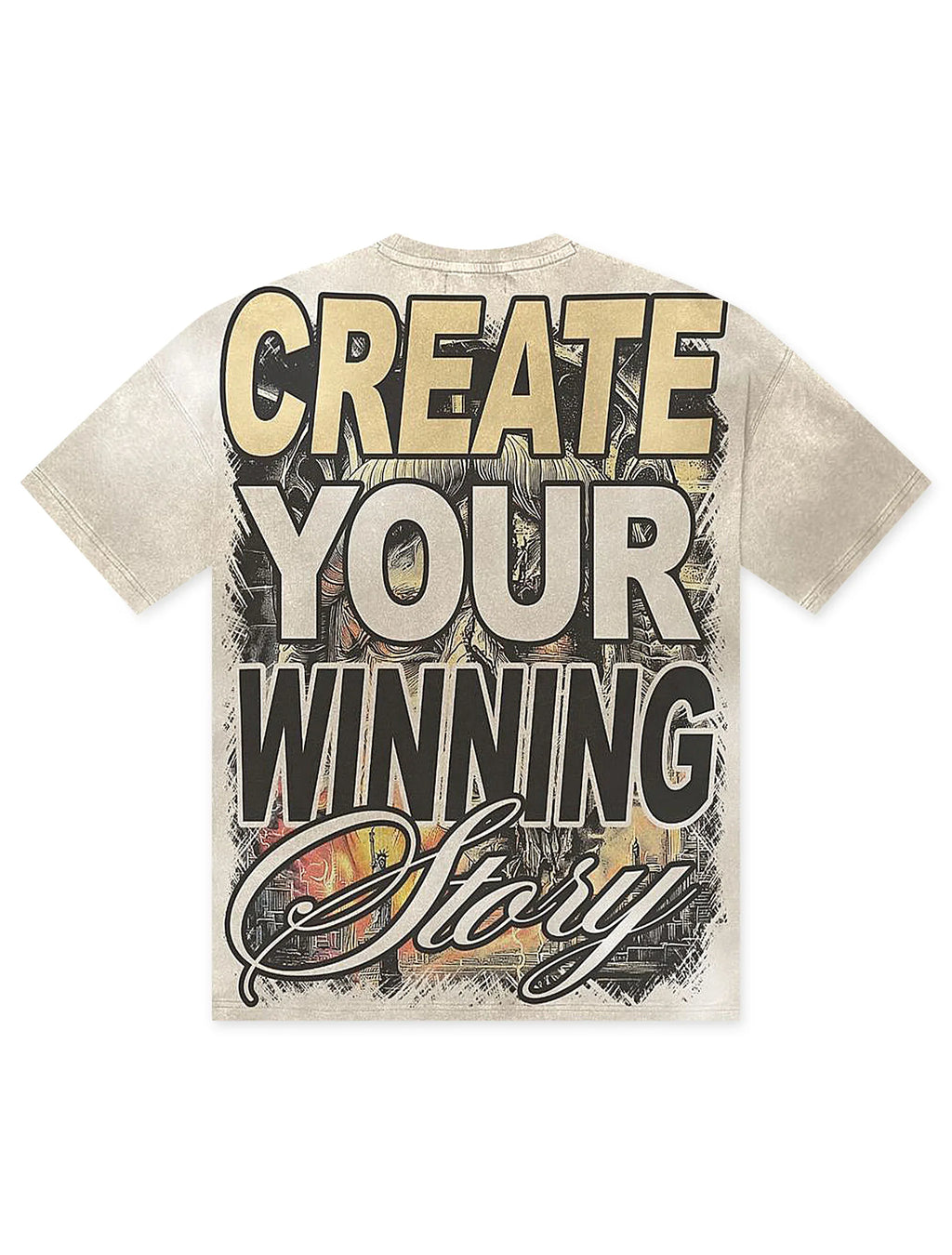Vtilted Story Tee - White Wash
