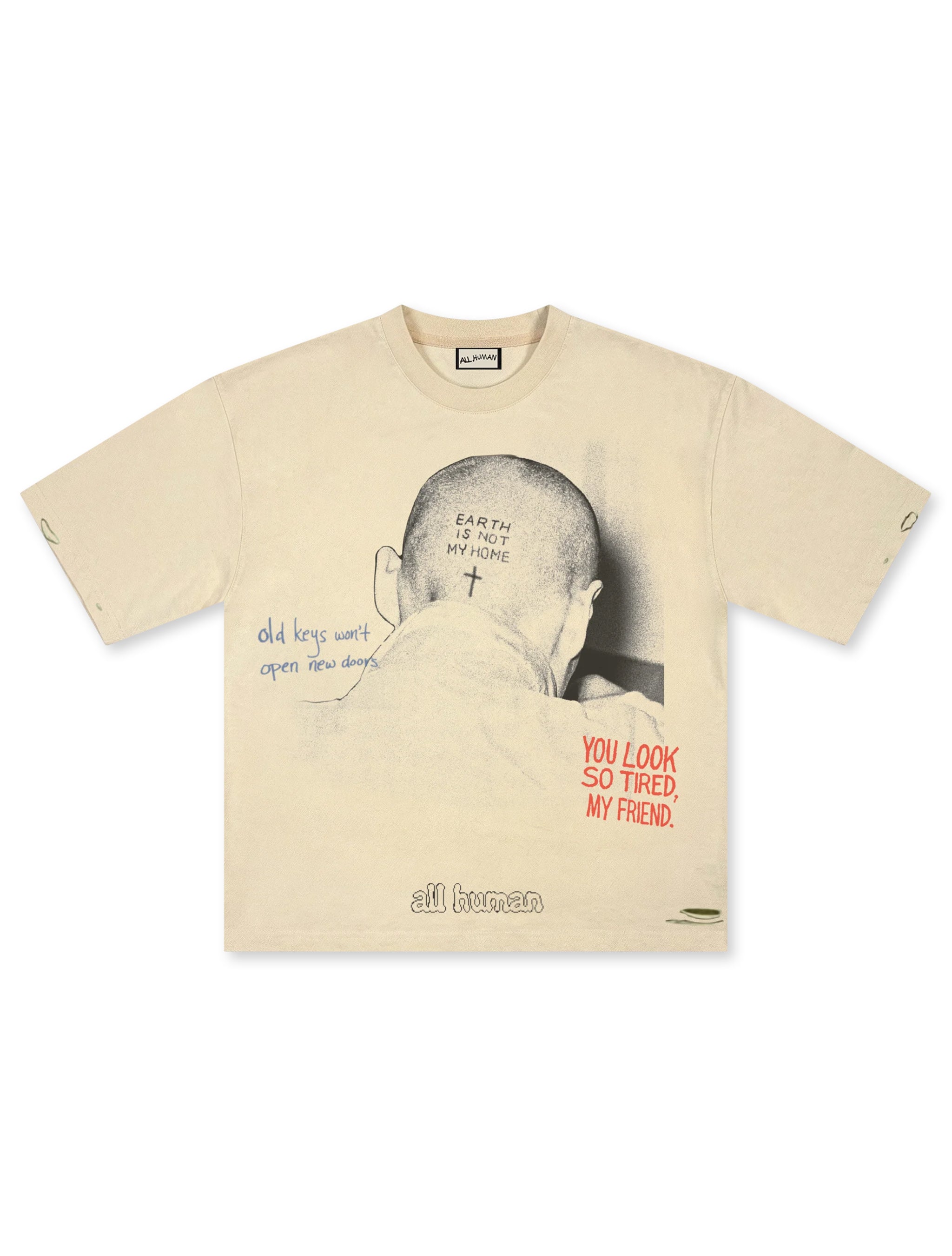 All Human Maybe Tomorrow Tee  - Cream