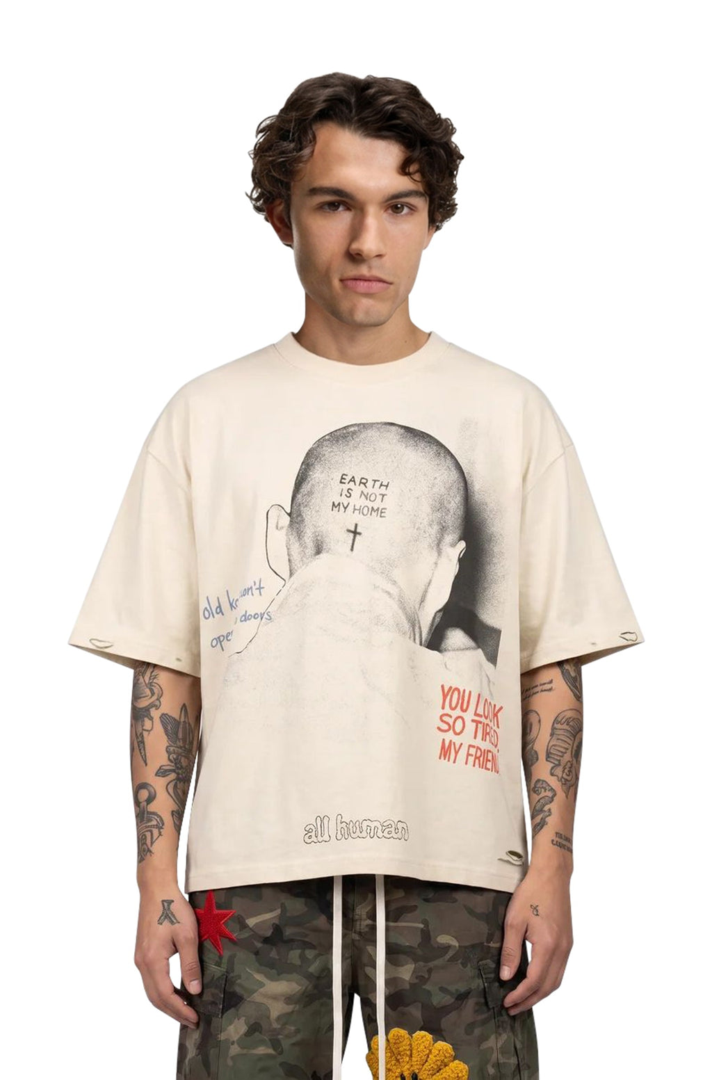 All Human Maybe Tomorrow Tee  - Cream