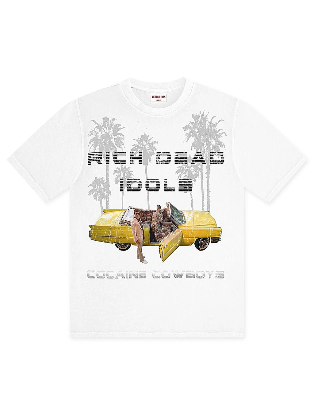 Rich Dead Idols Cocaine Cowboys Tee - White
