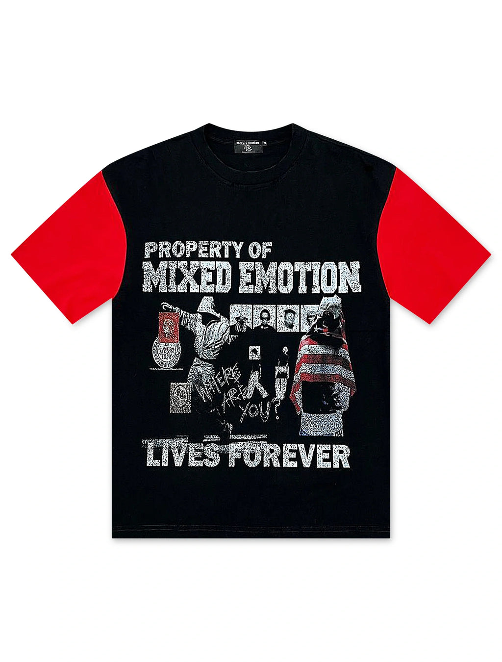 Mixed Emotion Fracture Tee - Black/Red