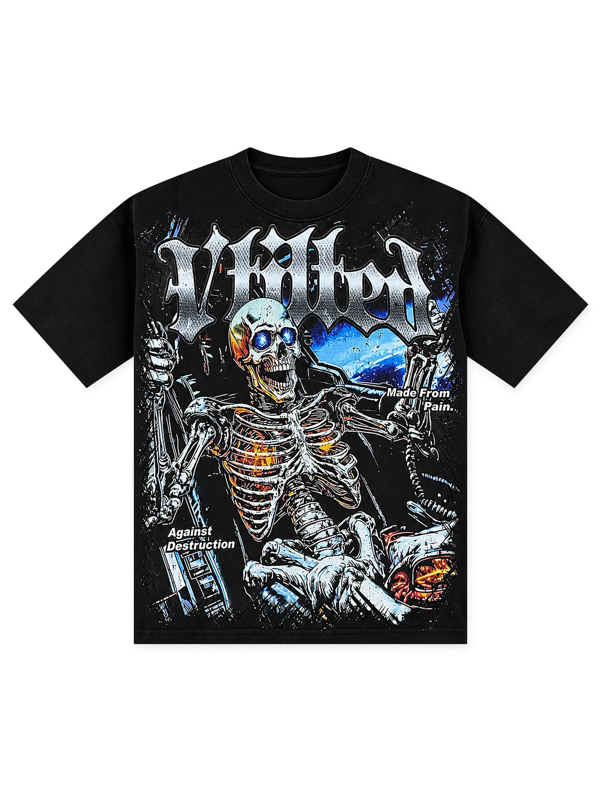 Vtilted Destruction Tee - Jet Black