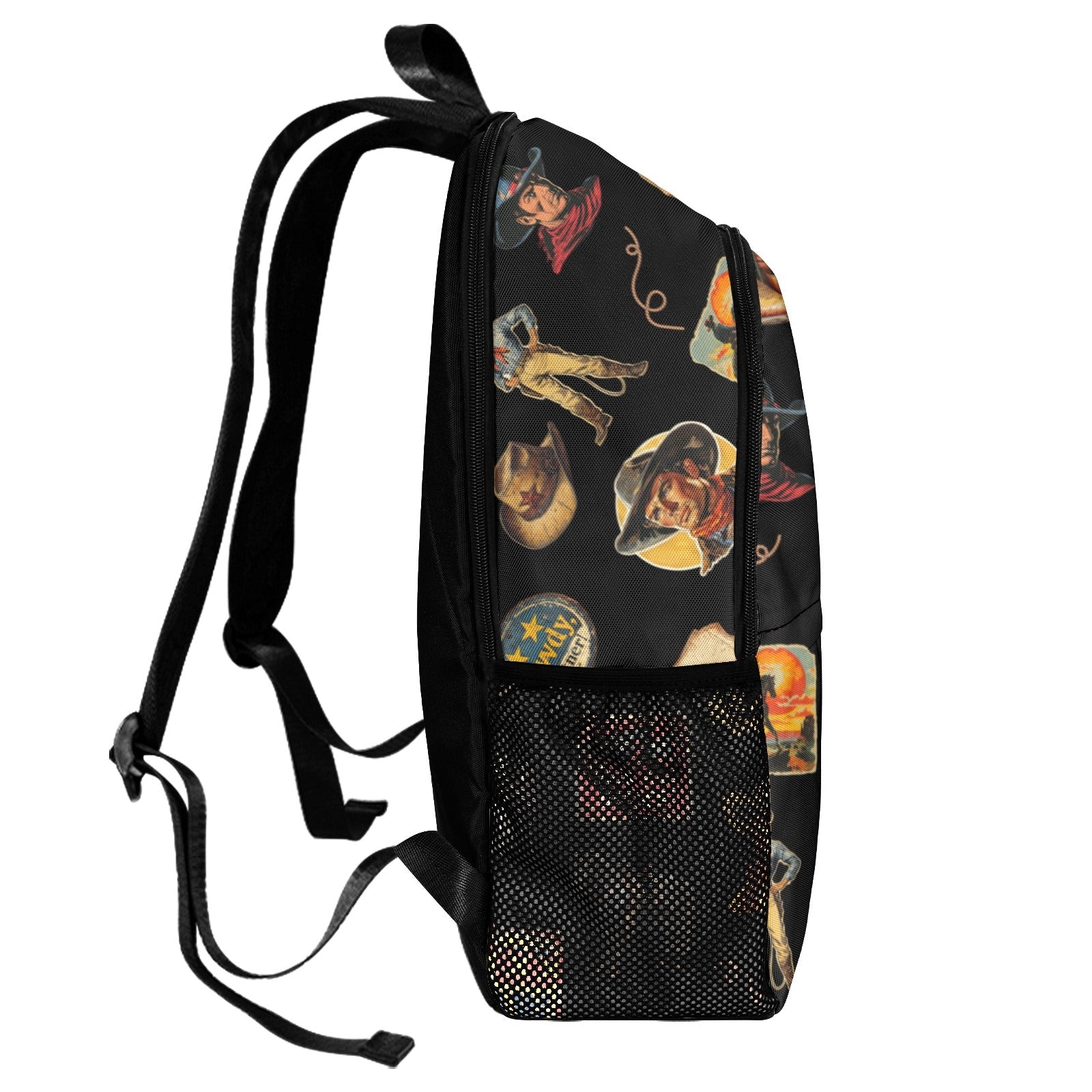 Vintage Cowboy Collage Western Backpack