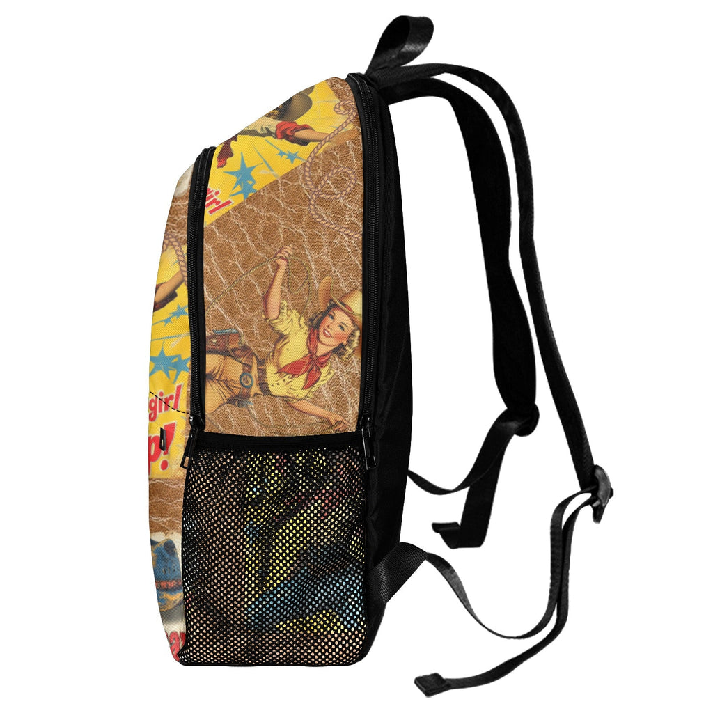 Vintage Cowgirl Collage Backpack
