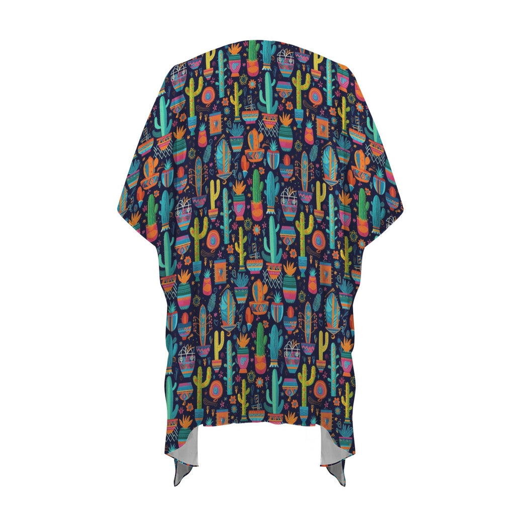 Crazy Cactus Lady Duster Kimono Coverup