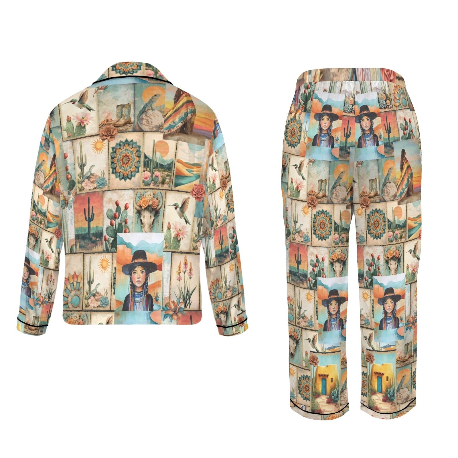 Colores de Mexico Pictures of the Southwest Satin Pajamas