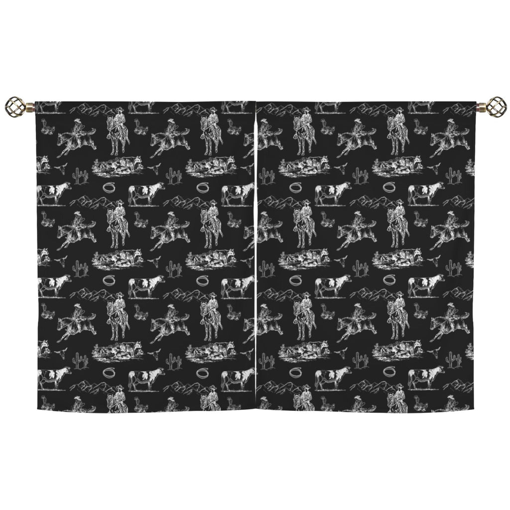 Ranch Life Window Curtains 28"x40" (2-Piece) Made in America