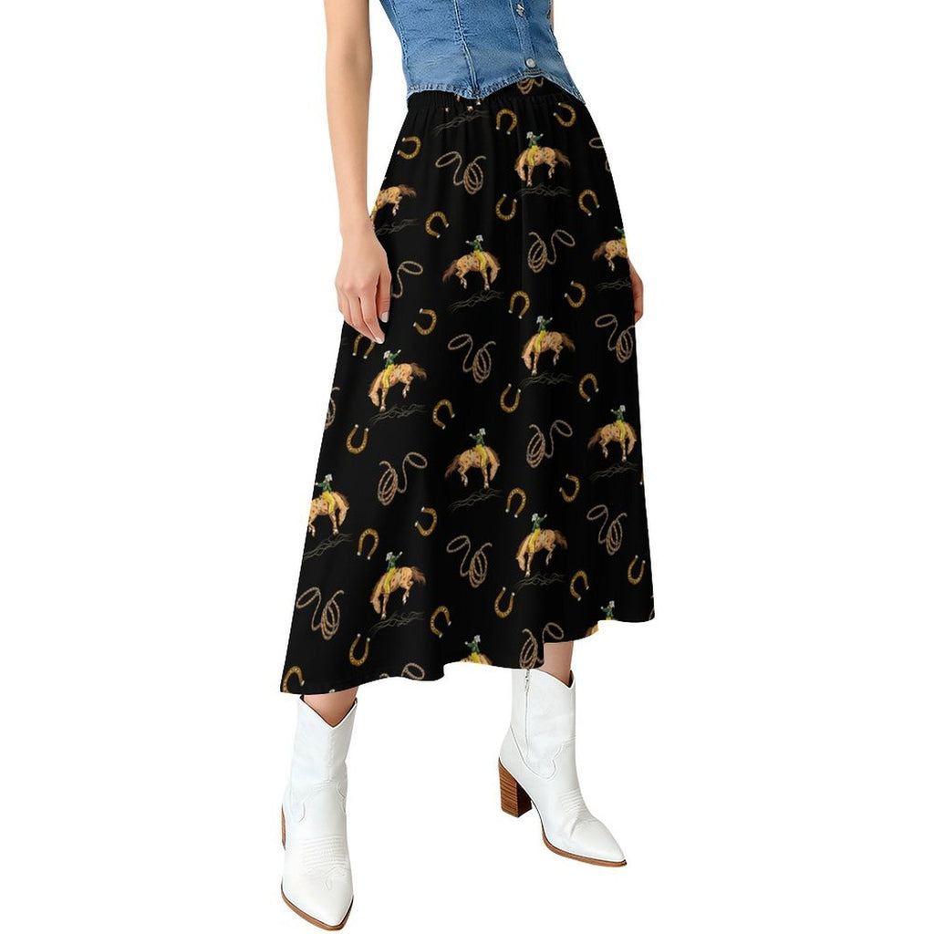 Rodeo Cowboy Midi Skirt