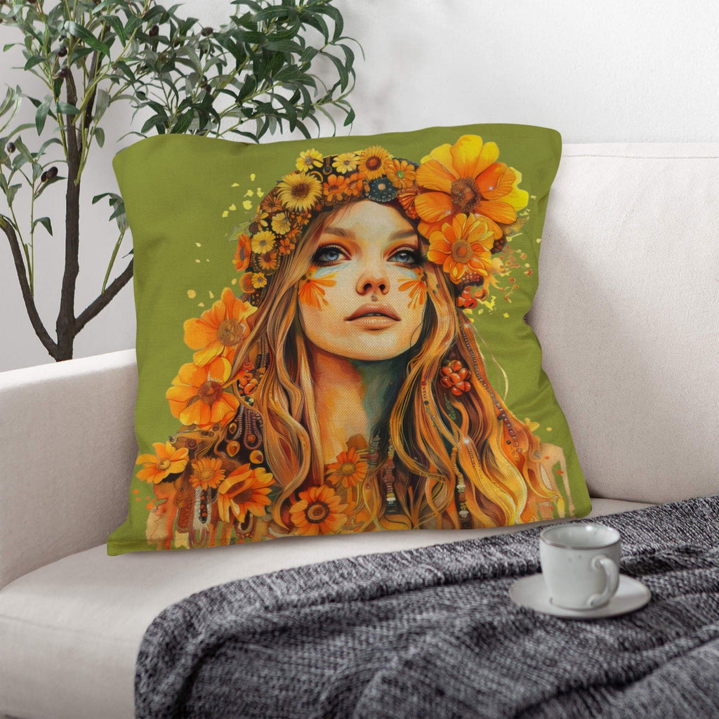 Boho Girl Pillow Case Made in America