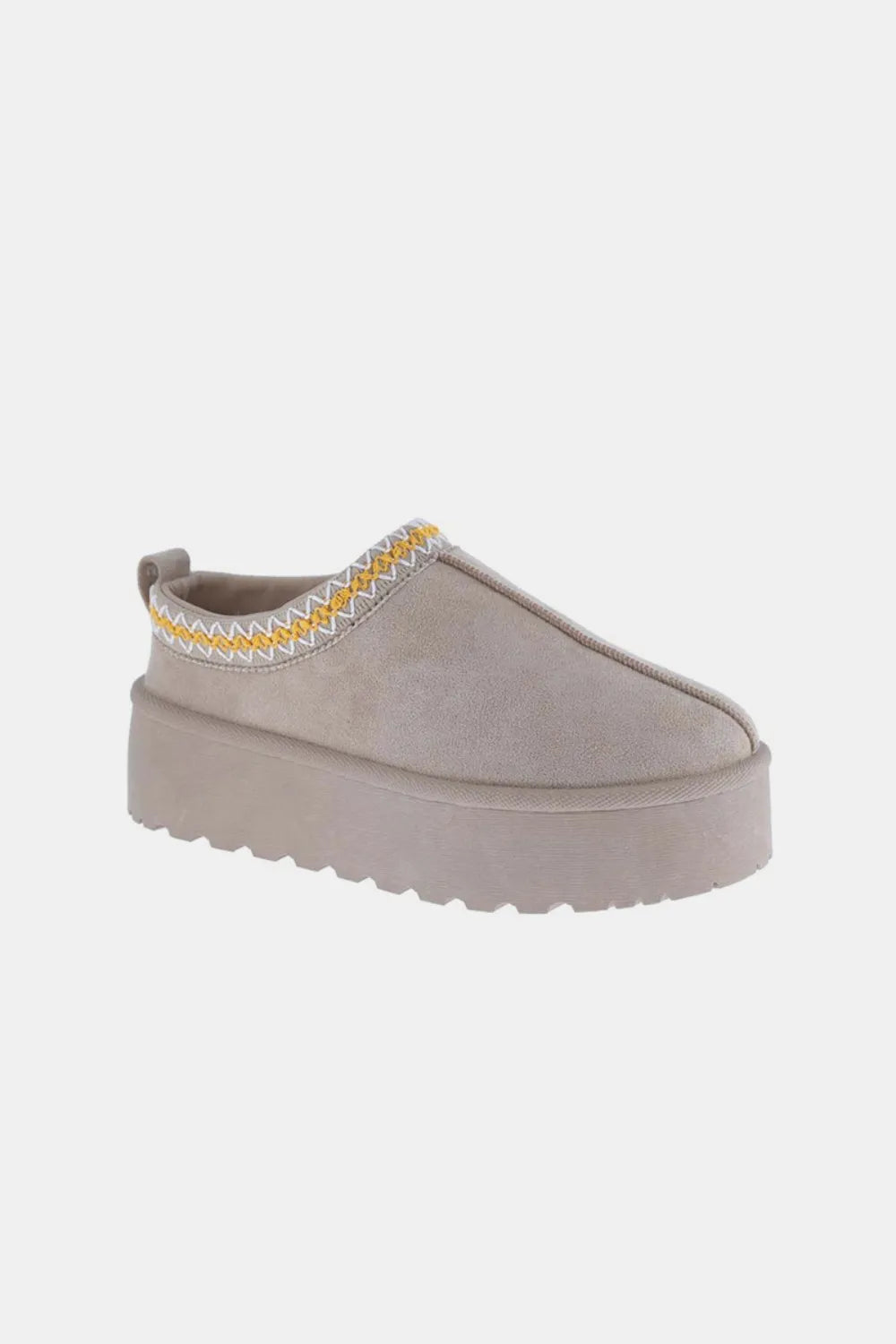 Garden Naked Weeboo Platform Embroidered Trim Slip-On Boots