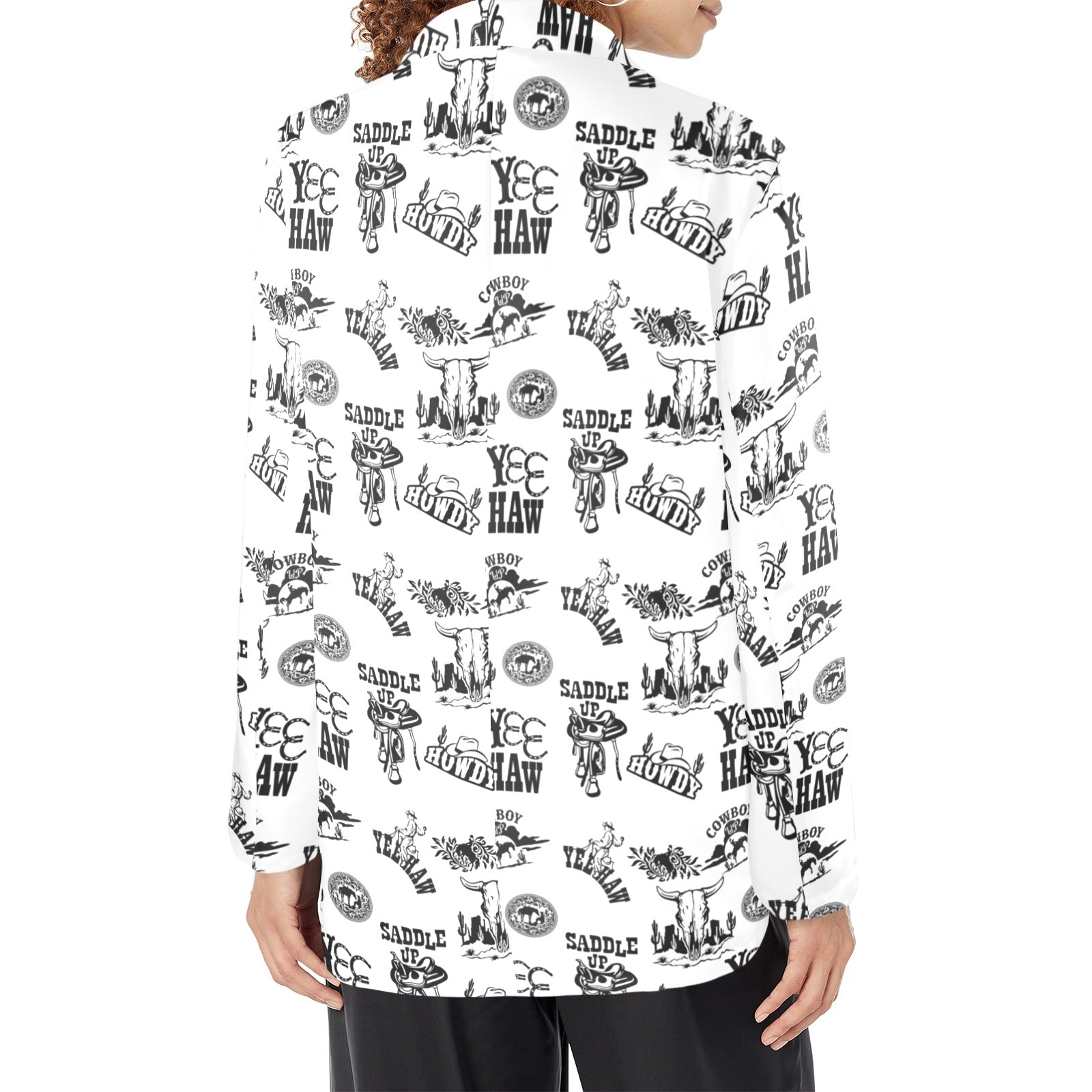 Cowboy Print Women's Western Blazer