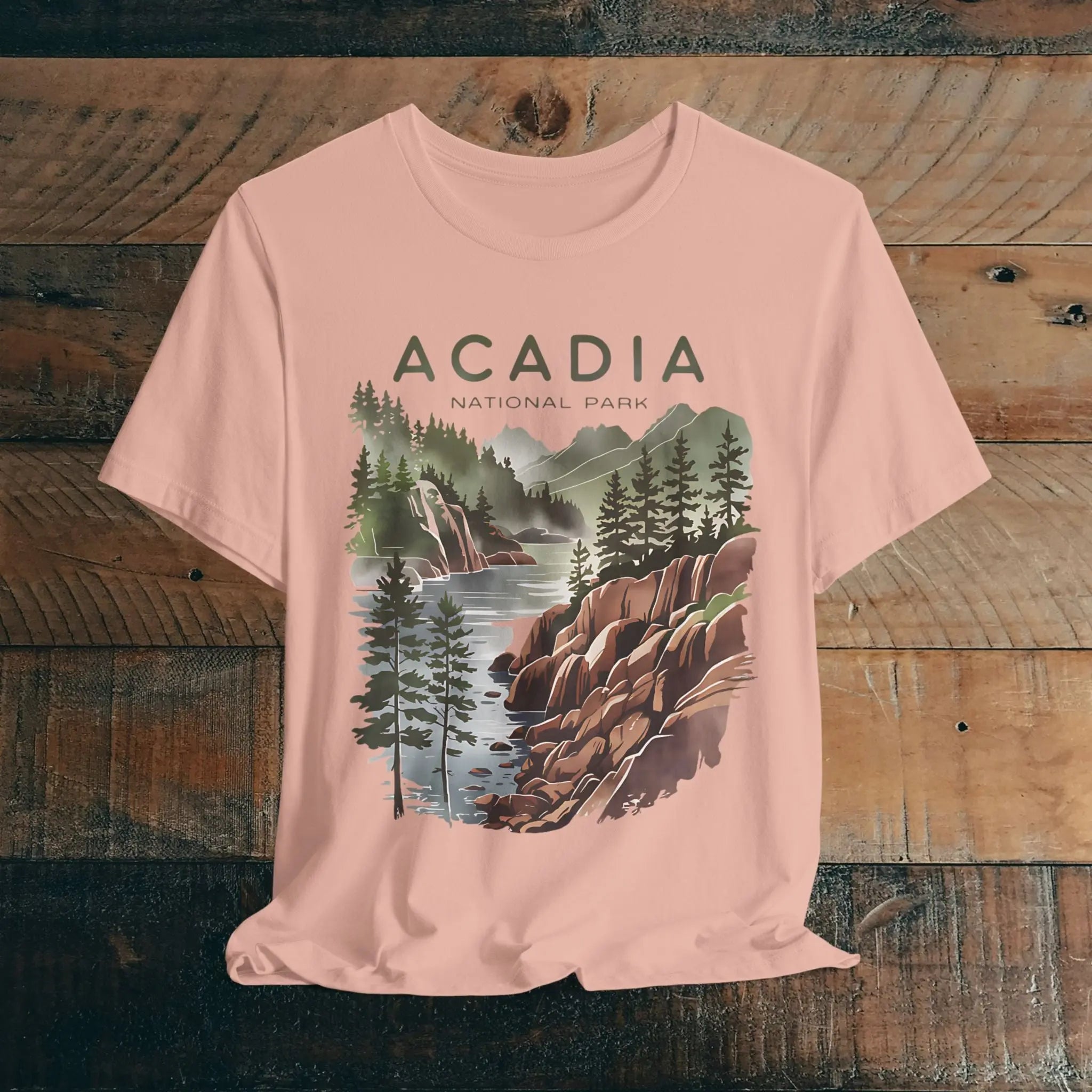 Acadia National Park Unisex Fit Soft T-Shirt Coastal Art