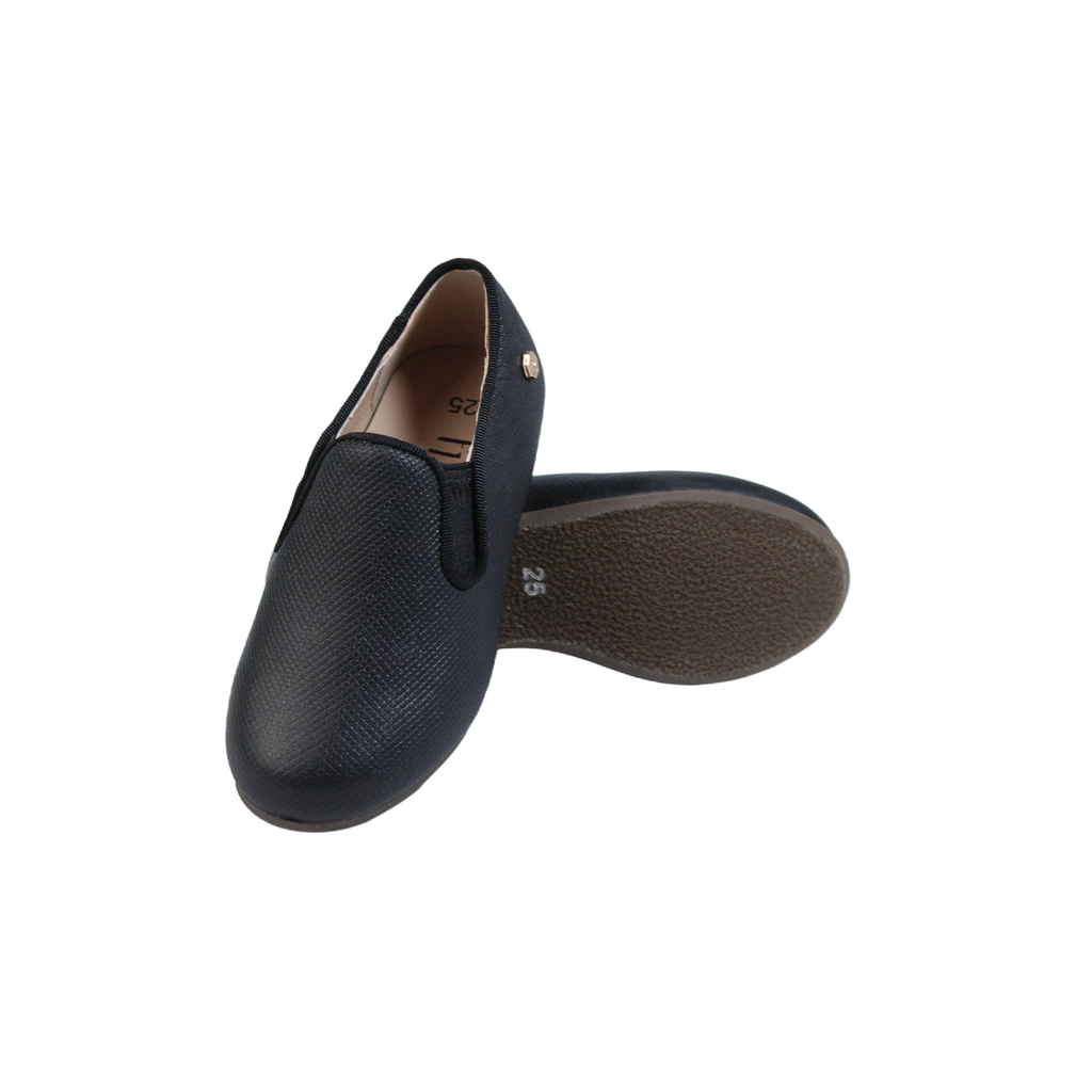 Fintoes Black Designed Leather Boys Dress Shoe For Work And School