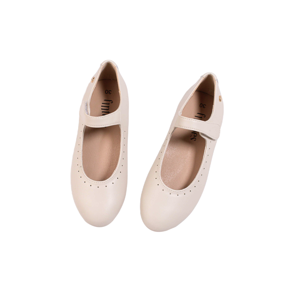 Fintoes Kids' Sand Leather Mary Janes
