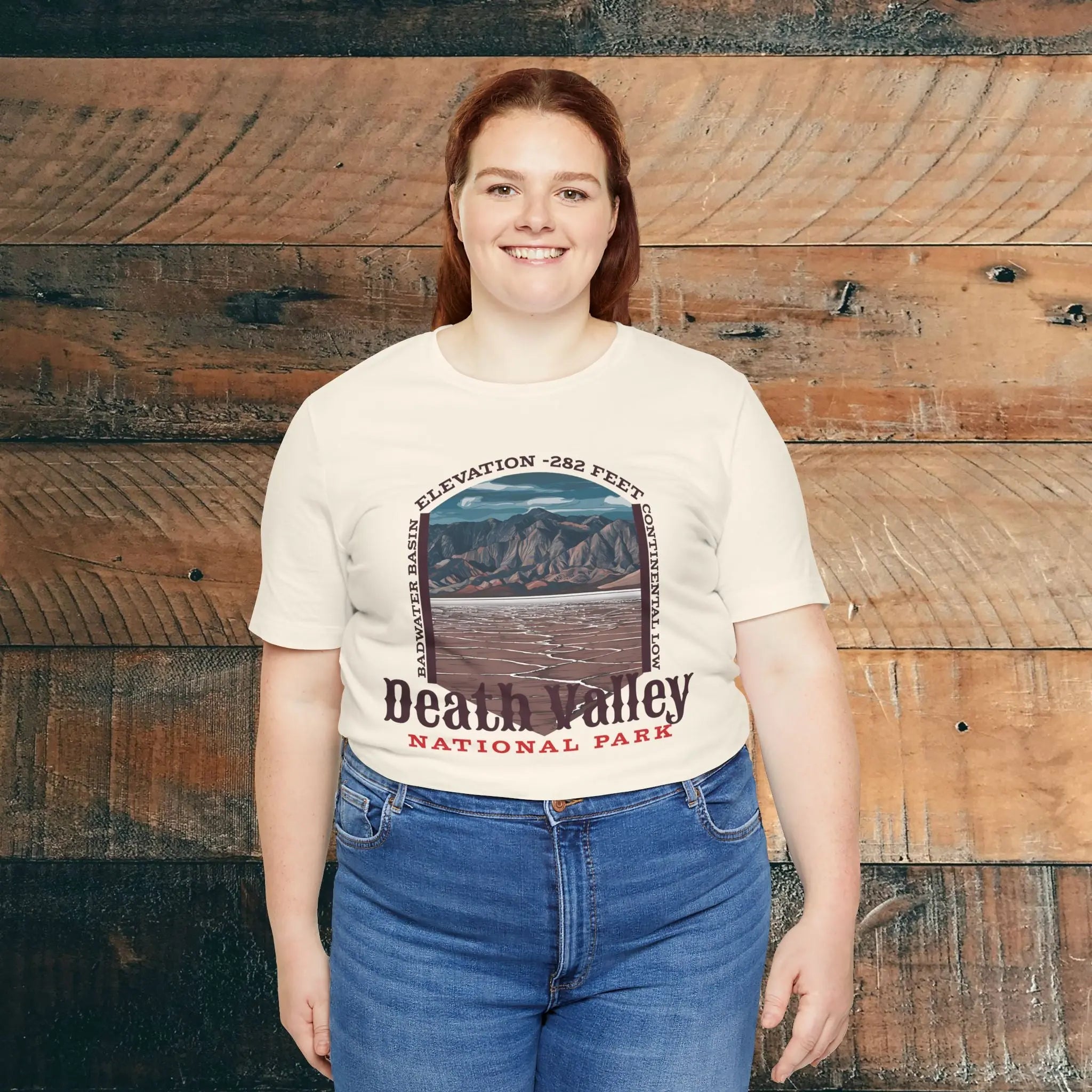 Death Valley National Park Unisex Jersey Tee Airlume Cotton Badwater Basin