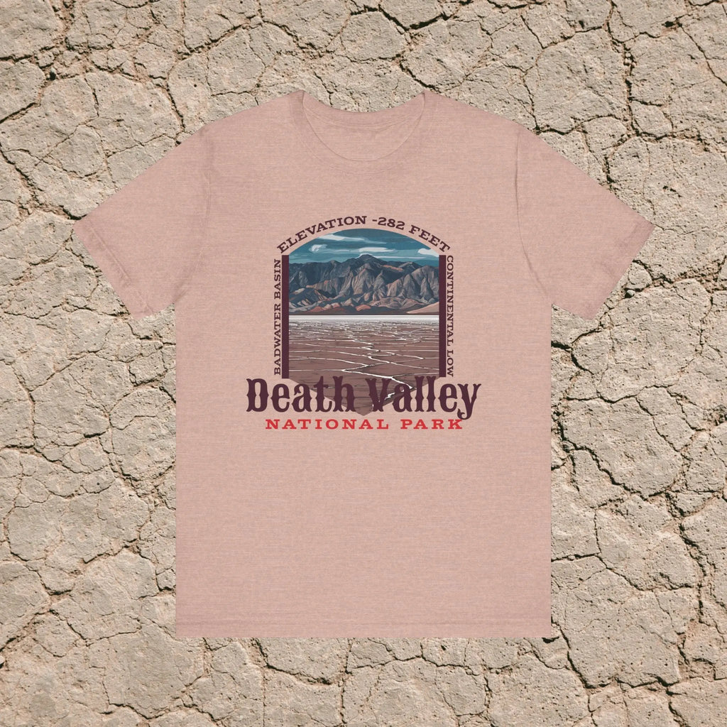 Death Valley National Park Unisex Jersey Tee Airlume Cotton Badwater Basin