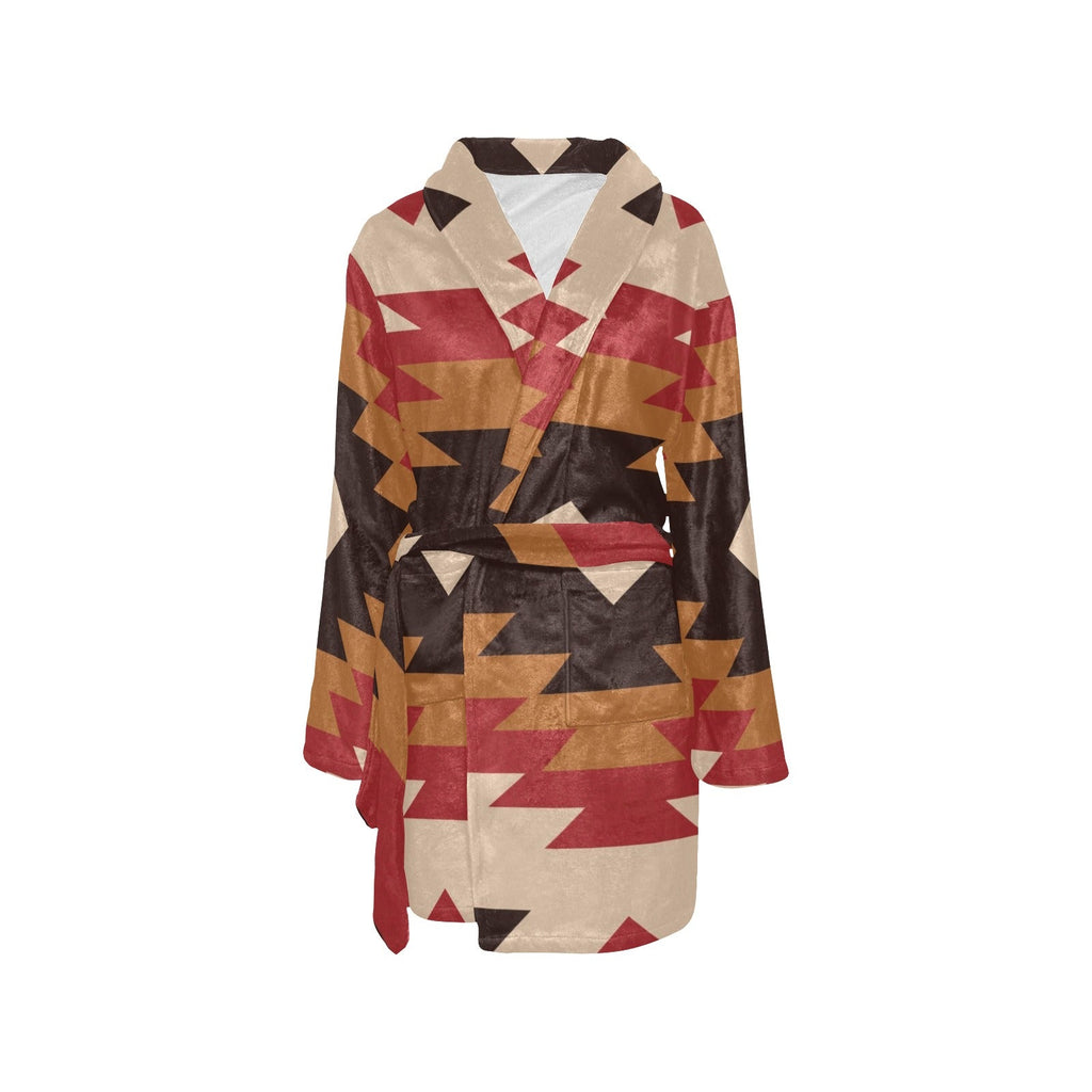 Red Aztec Women's Western Bath Robe