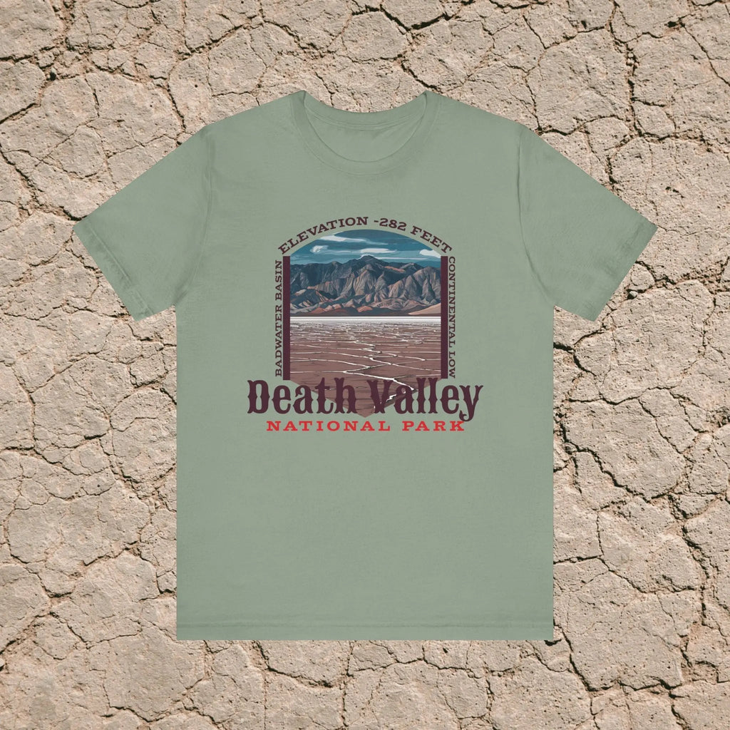 Death Valley National Park Unisex Jersey Tee Airlume Cotton Badwater Basin