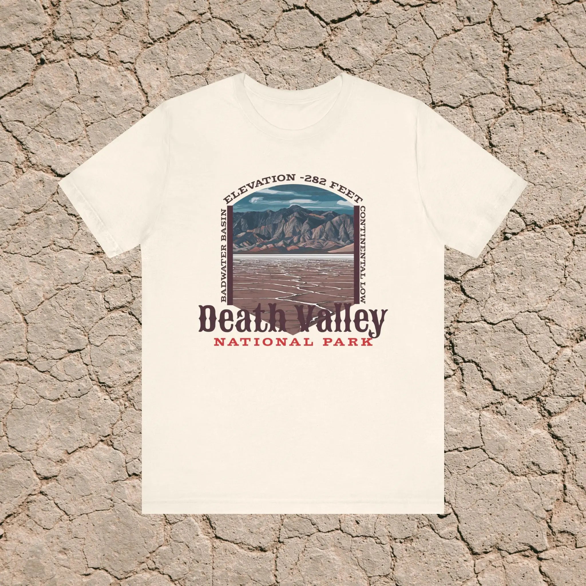 Death Valley National Park Unisex Jersey Tee Airlume Cotton Badwater Basin