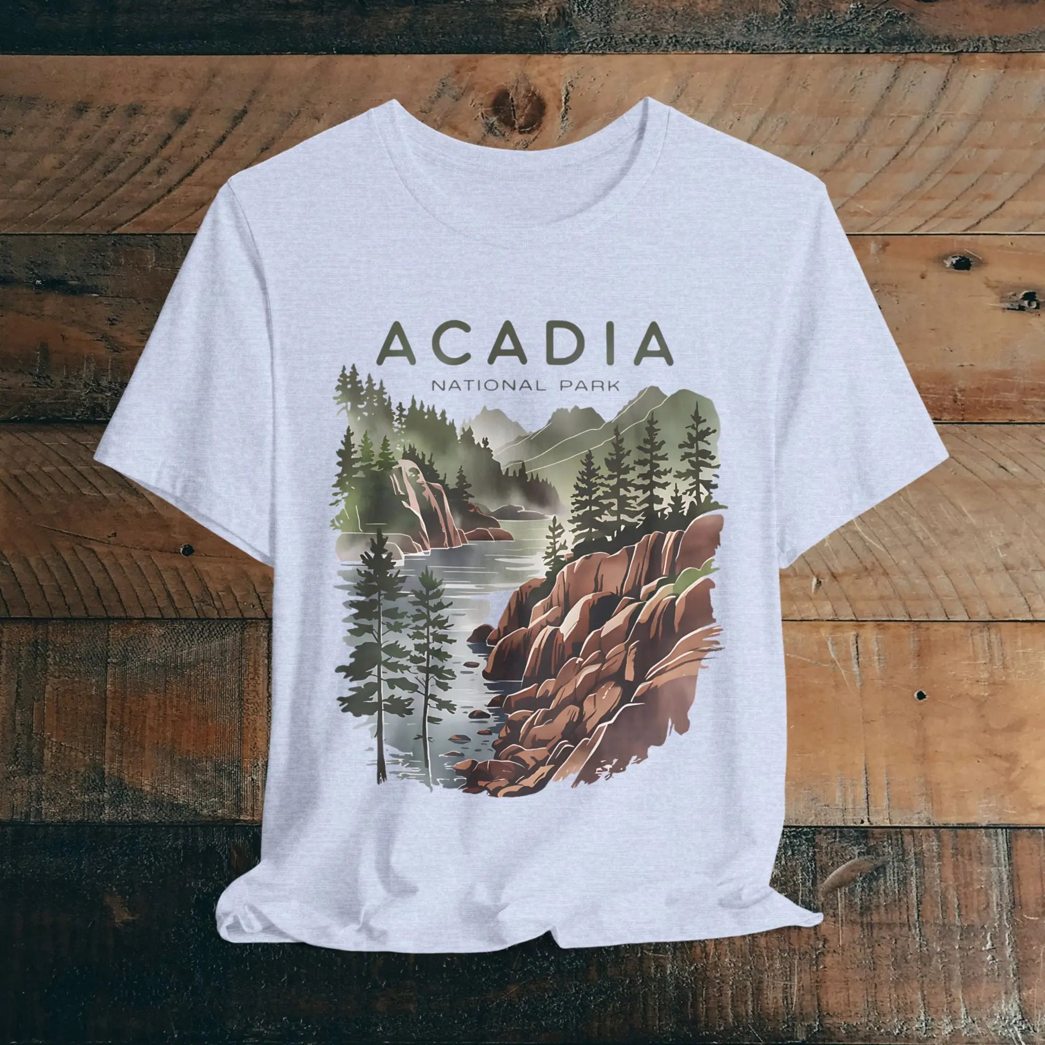 Acadia National Park Unisex Fit Soft T-Shirt Coastal Art