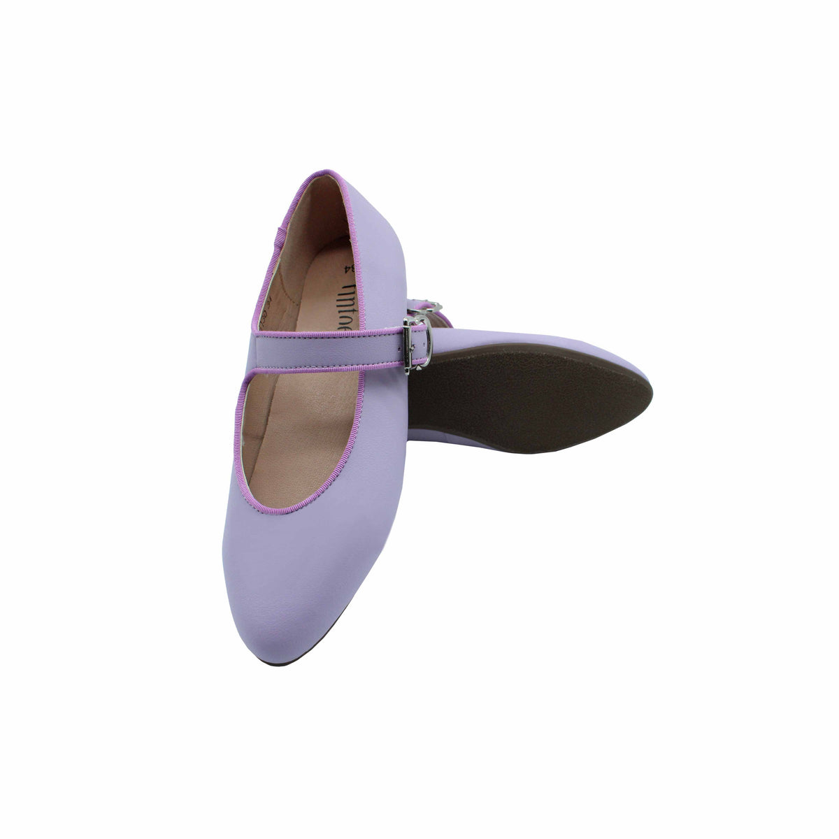 Fintoes Kids' Lilac Leather Mary Janes