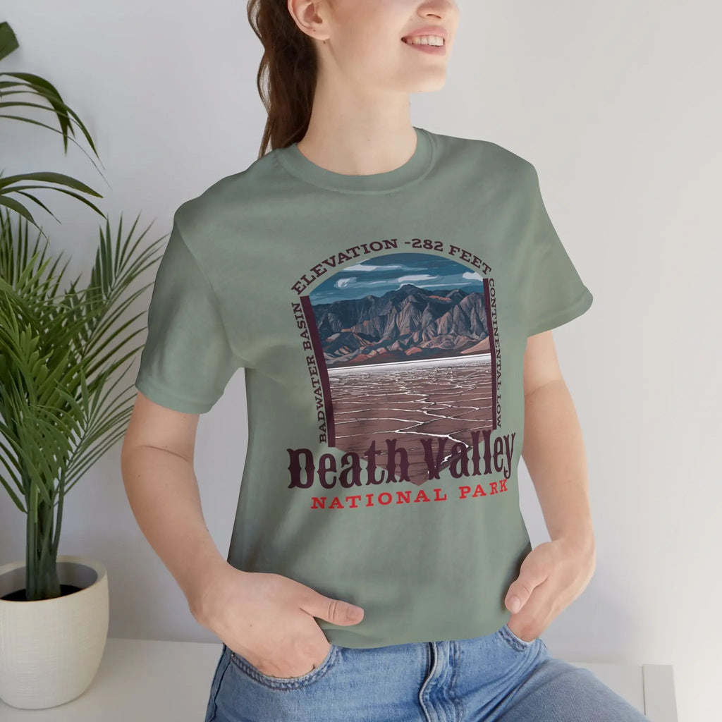 Death Valley National Park Unisex Jersey Tee Airlume Cotton Badwater Basin