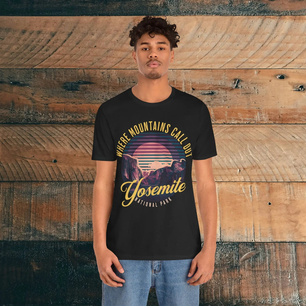 Yosemite National Park Unisex T-Shirt California Retro Mountains Call Out